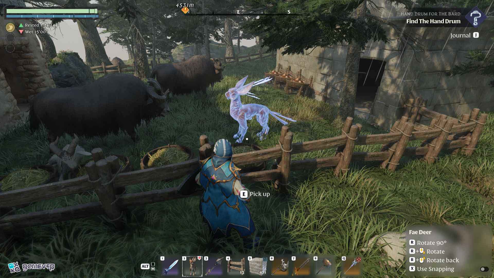 Regresa a tu base con tu nuevo ciervo feérico en Enshrouded Souls of the Frozen Frontier Update
