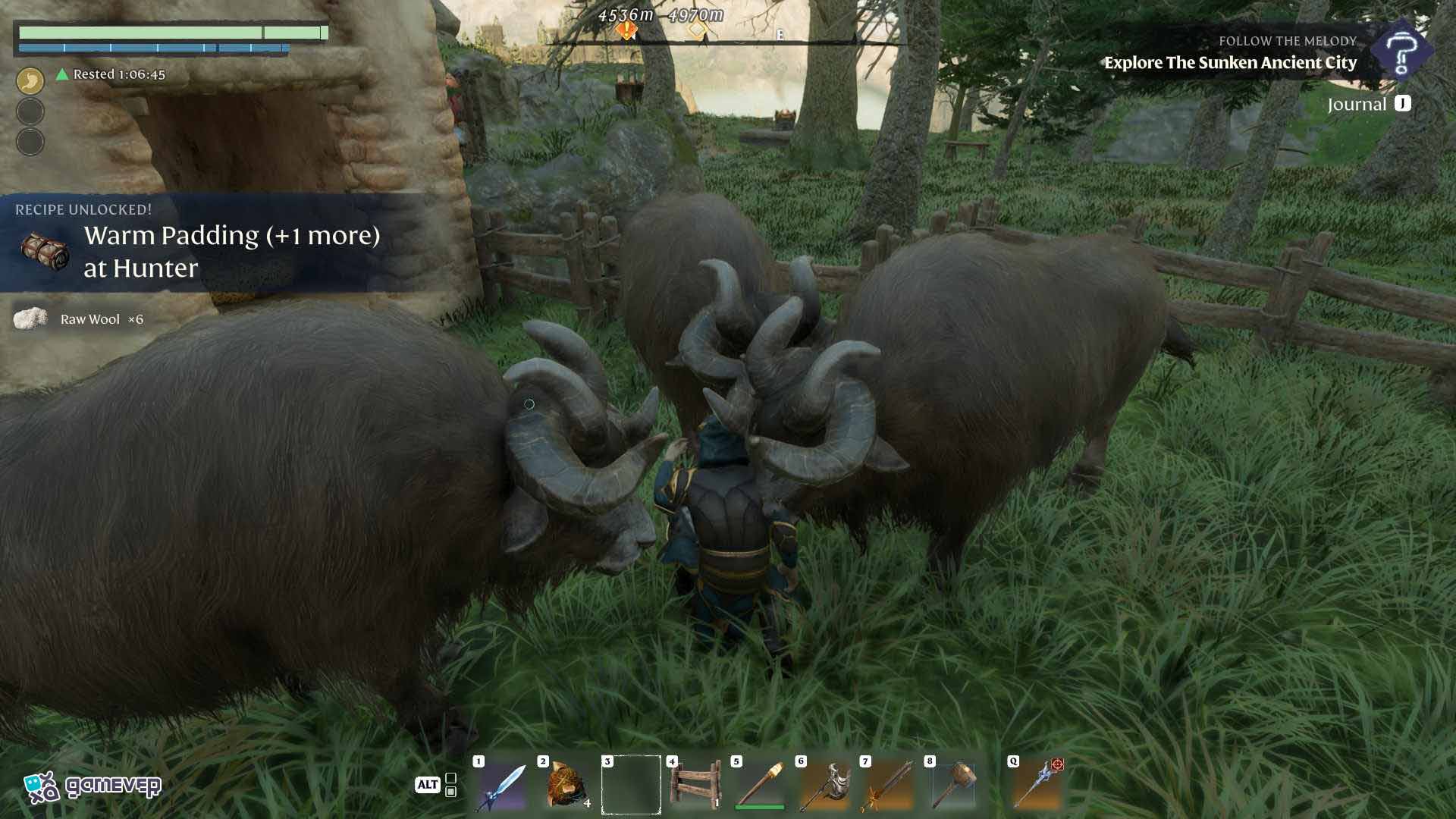Cría Yaks para aumentar la producción de lana en Enshrouded Souls of the Frozen Frontier.