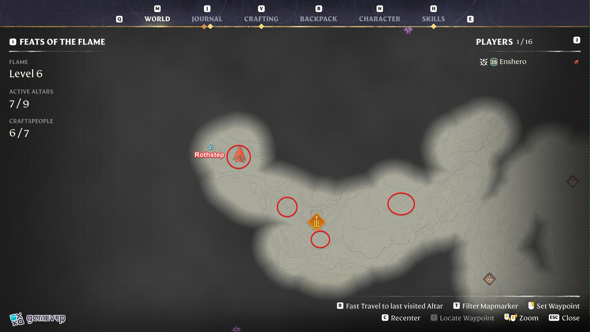 Detecta depósitos de Amatista dispersos por los acantilados nevados en Enshrouded Souls of the Frozen Frontier Update.