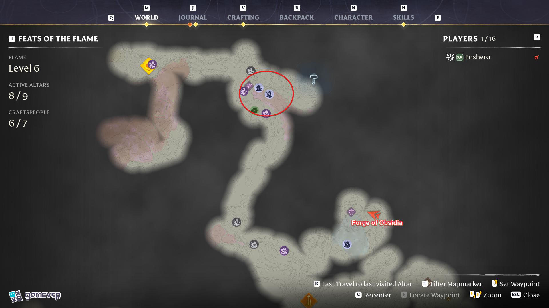 Usa tu pico para recolectar mineral de plata en Enshrouded Souls of the Frozen Frontier Update.