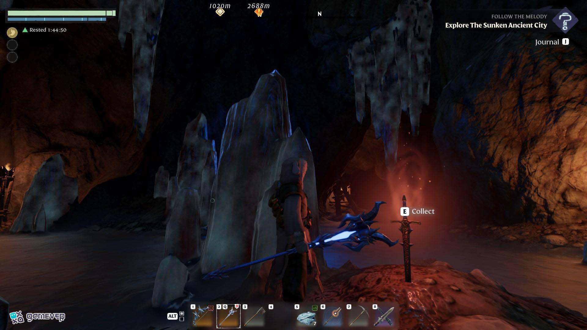 Reclama la legendaria Espada Gemela Dorada Mayor en Enshrouded.