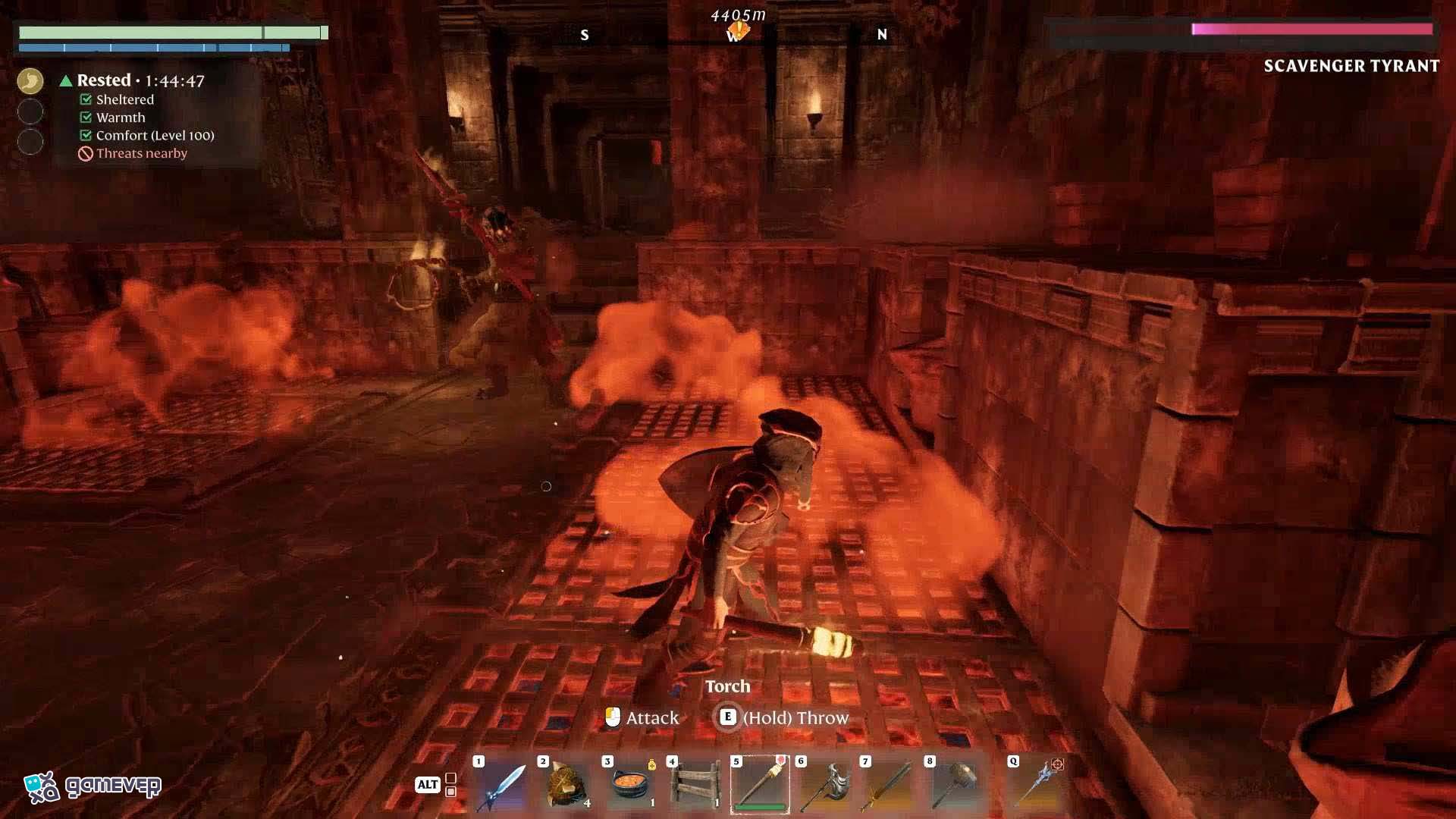 Enfréntate al Tirano Saqueador por el Fuelle en Enshrouded Souls of the Frozen Frontier Update.