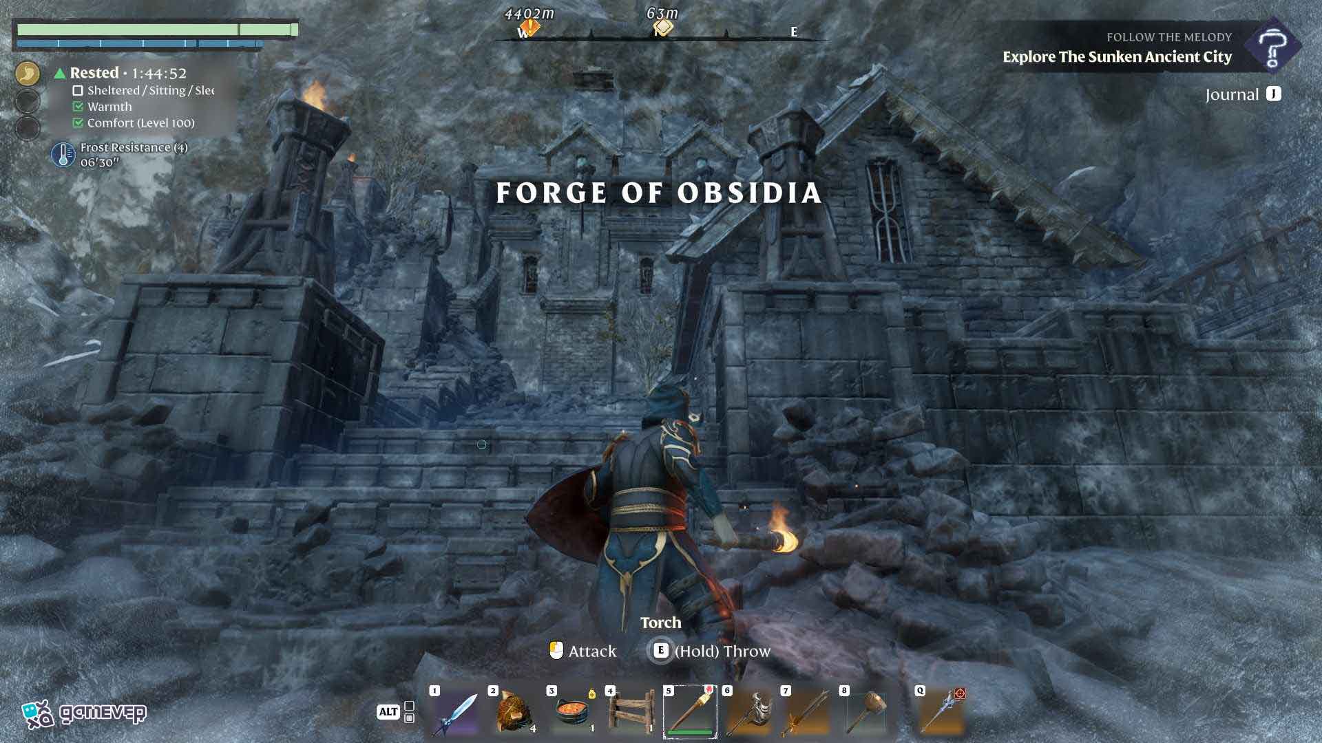 Prepárate para enfrentarte a los saqueadores en la Forja Obsidia en Enshrouded Souls of the Frozen Frontier Update.