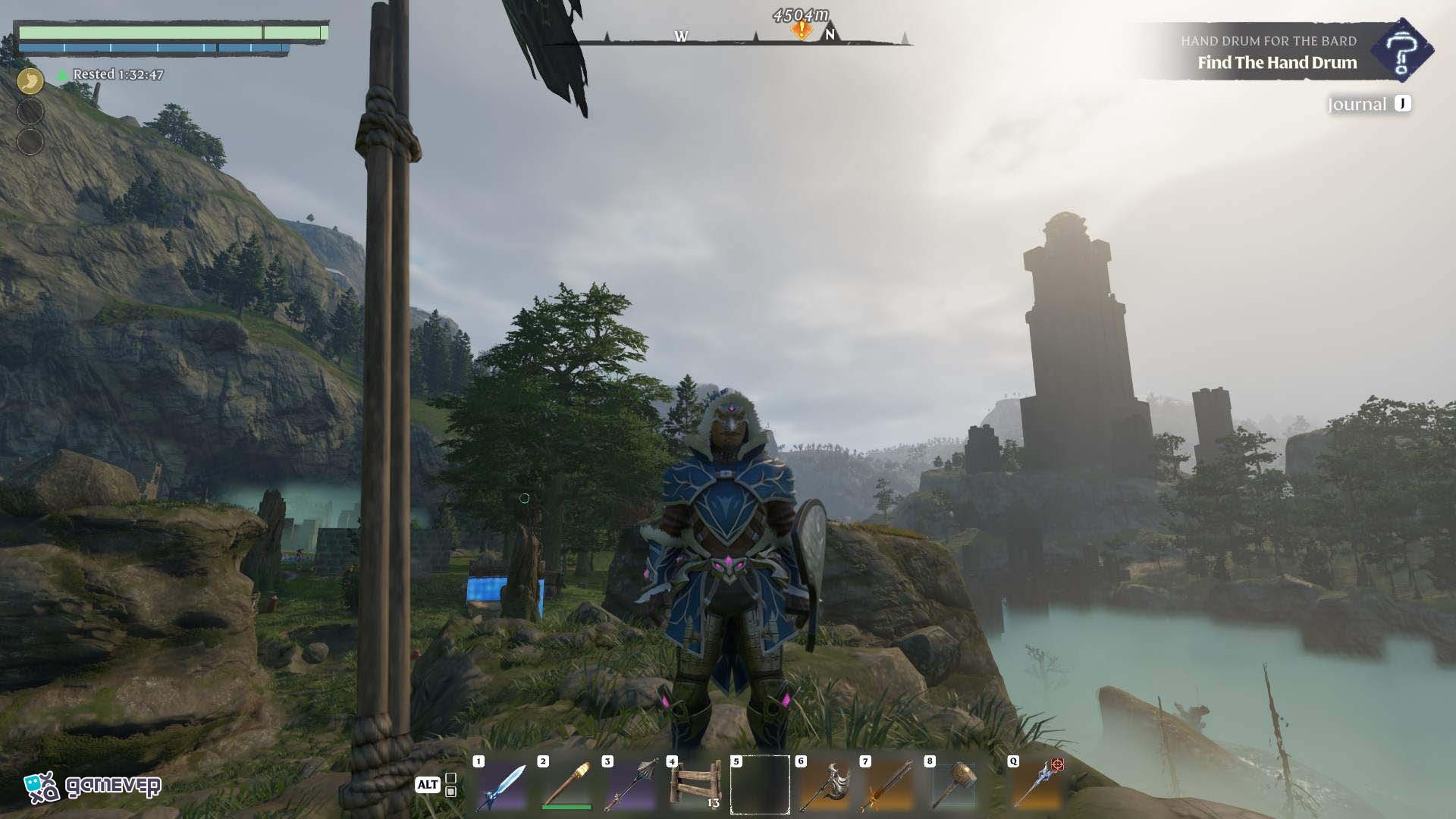 Encuentra un anillo de escarcha para aumentar tu resistencia al frío en Enshrouded Souls of the Frozen Frontier Update.