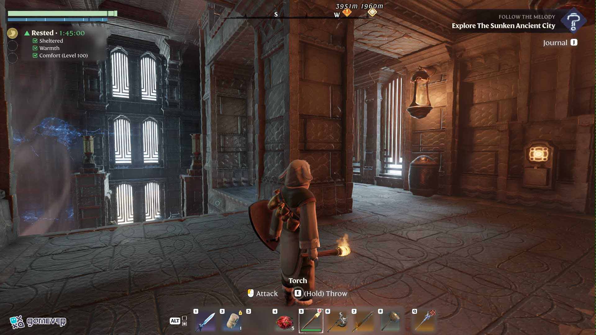 Navega cuidadosamente las trampas eléctricas en Enshrouded Souls of the Frozen Frontier Update.