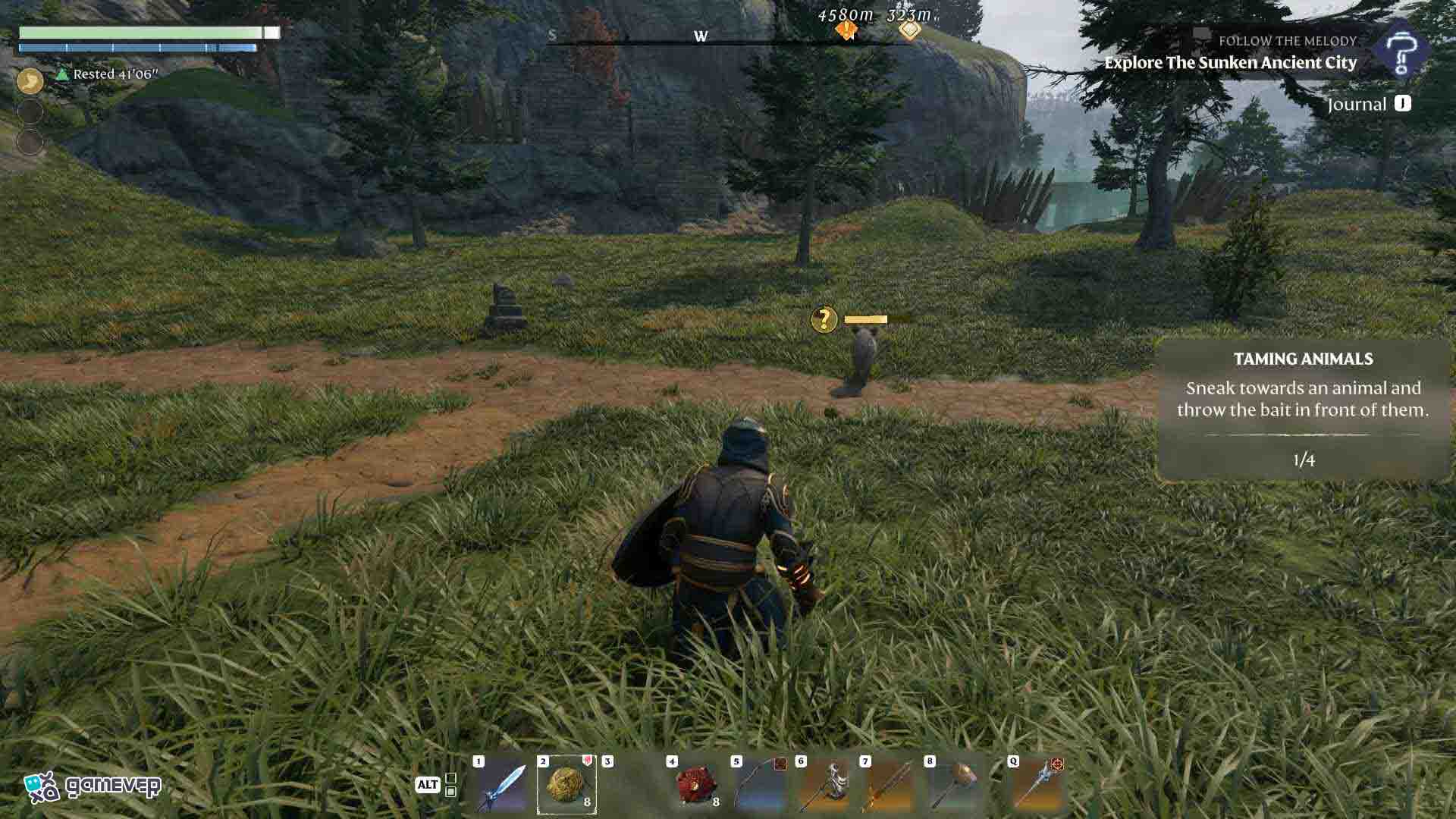 Encuentra cabras pacíficas en Enshrouded Souls of the Frozen Frontier Update.