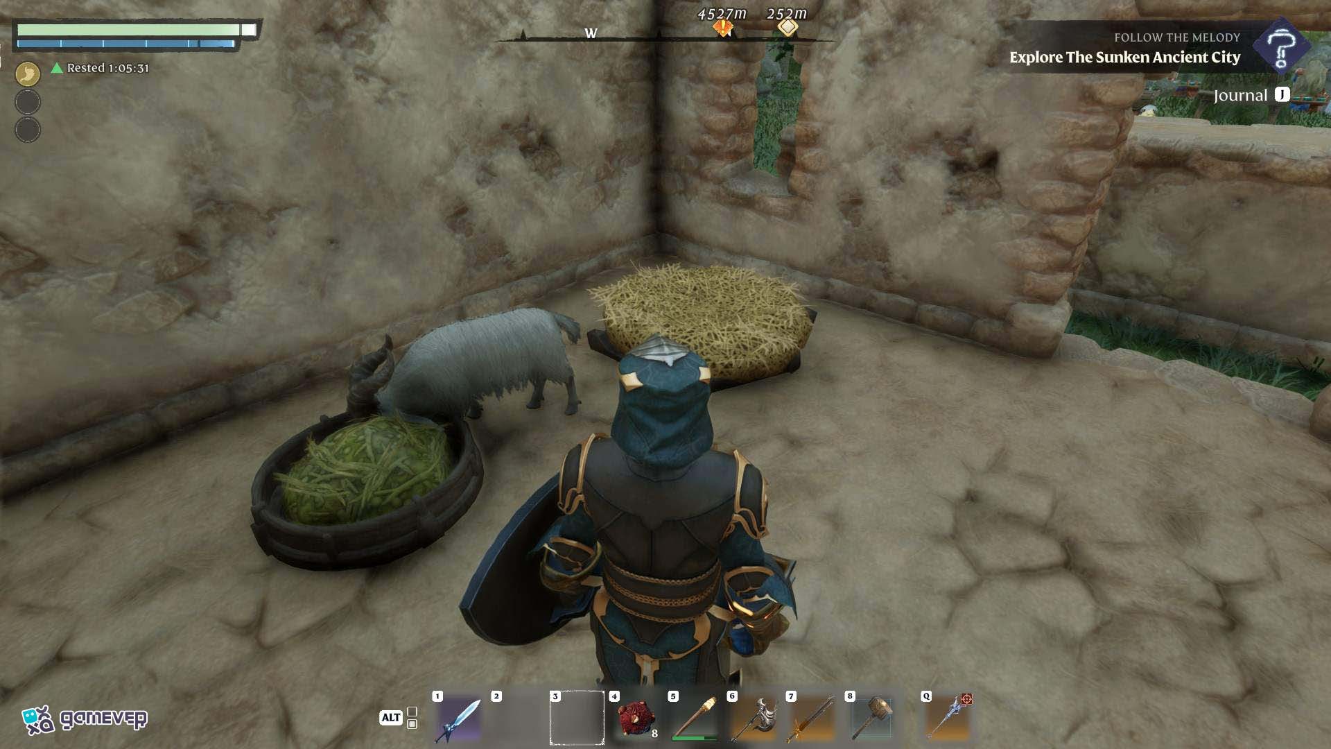 Construye refugio para tus animales en Enshrouded Souls of the Frozen Frontier Update.