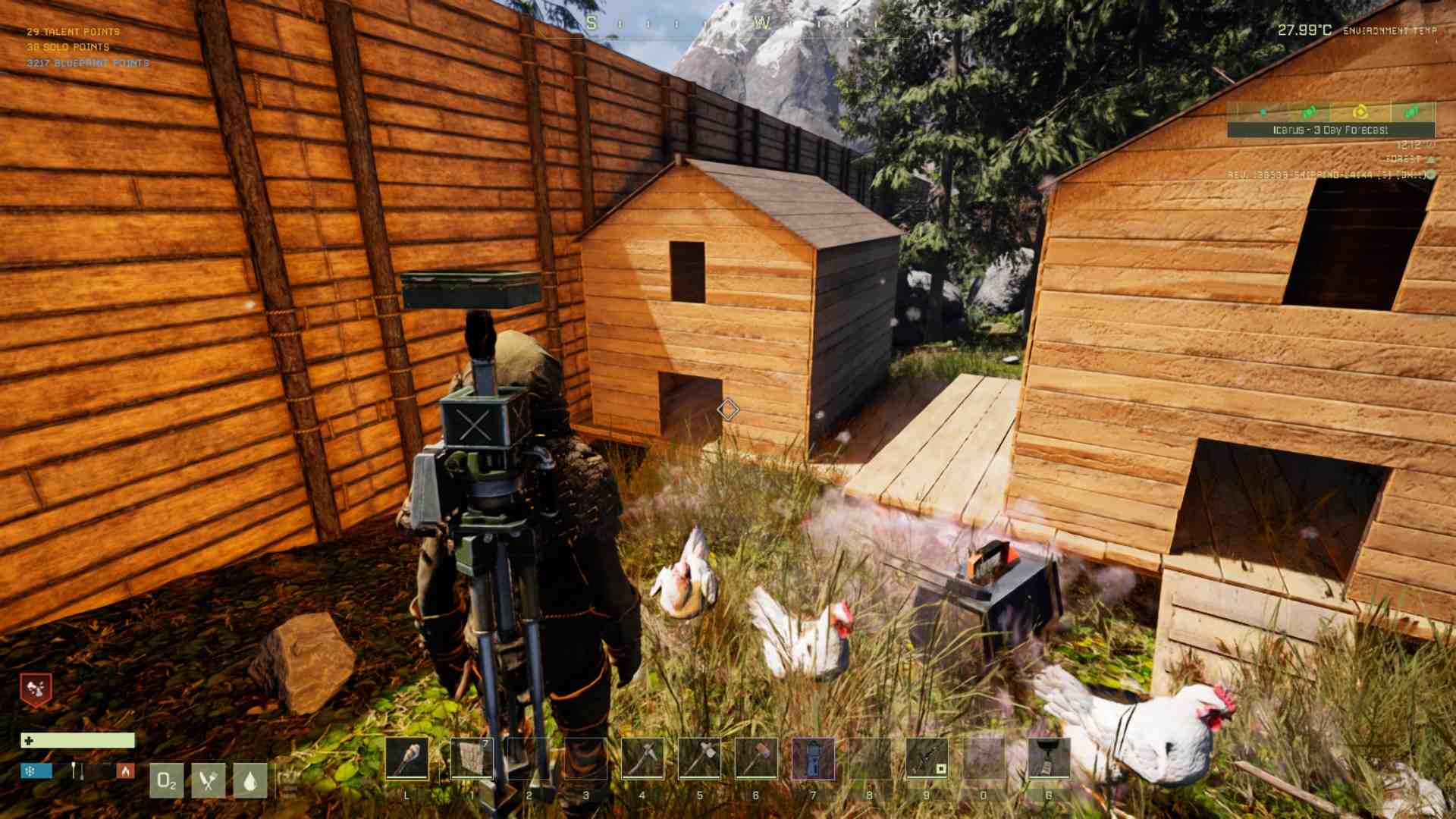Deploy frozen chickens to bring them to life.