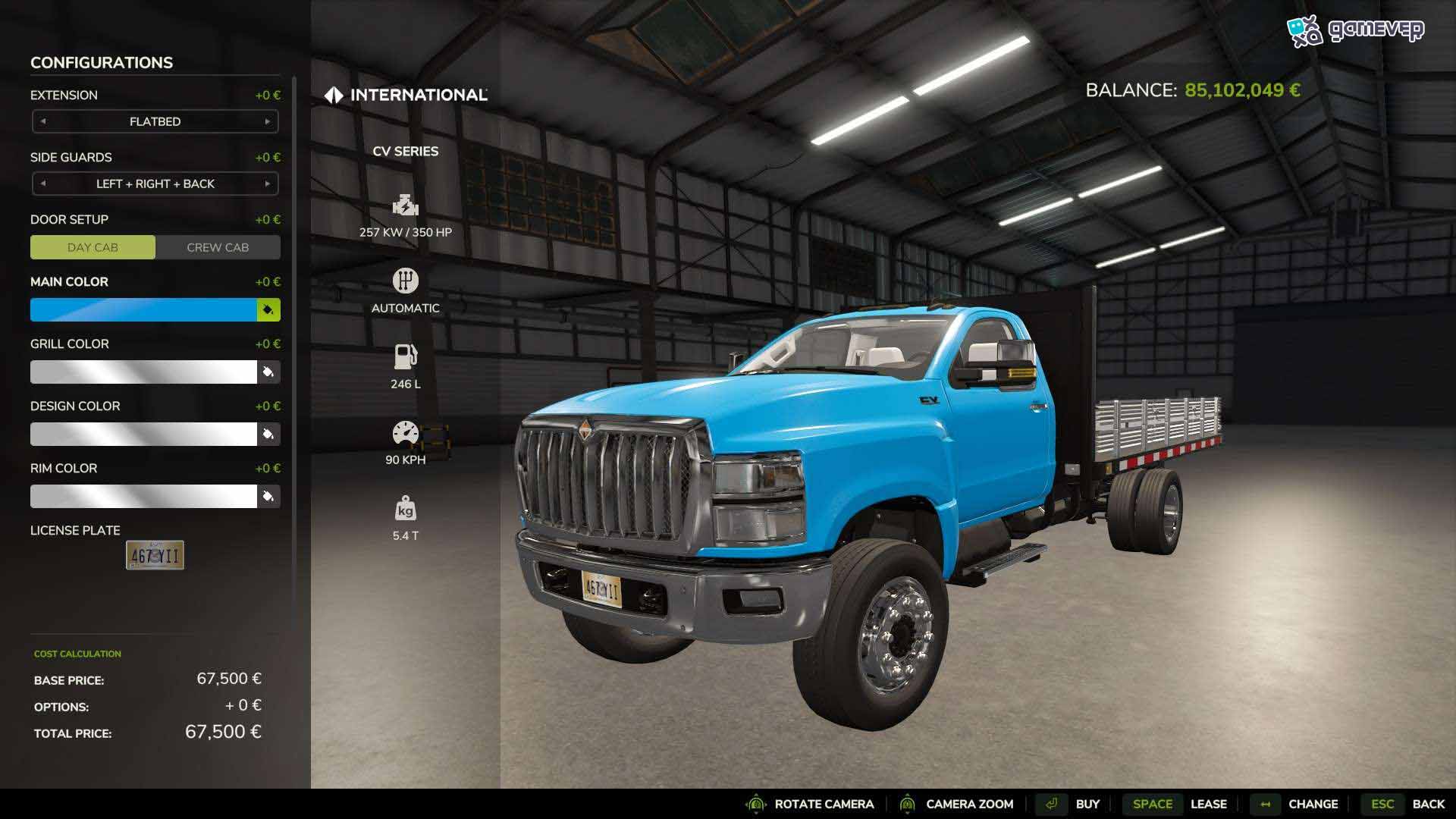 Personaliza las especificaciones del vehículo para ajustarlo a tu granja en Farming Simulator 25.