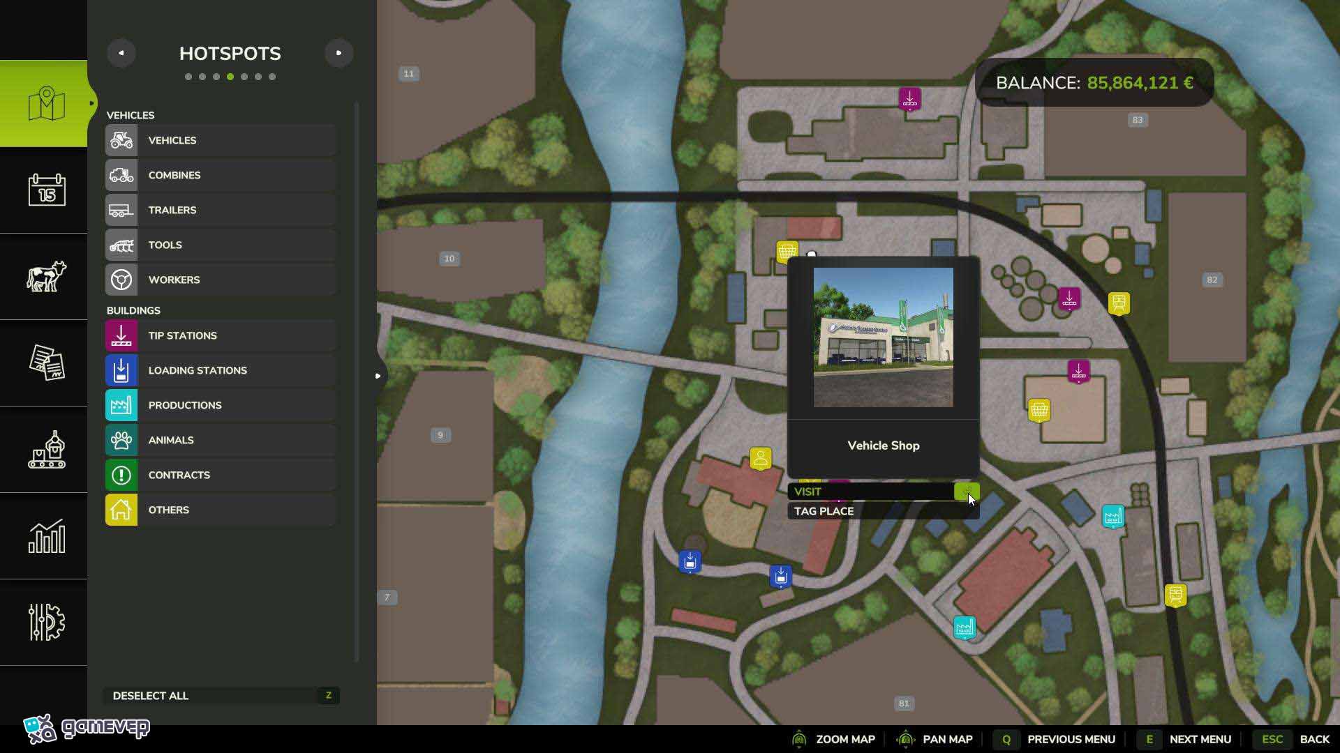 Visita la tienda para comprar semillas en Farming Simulator 25.