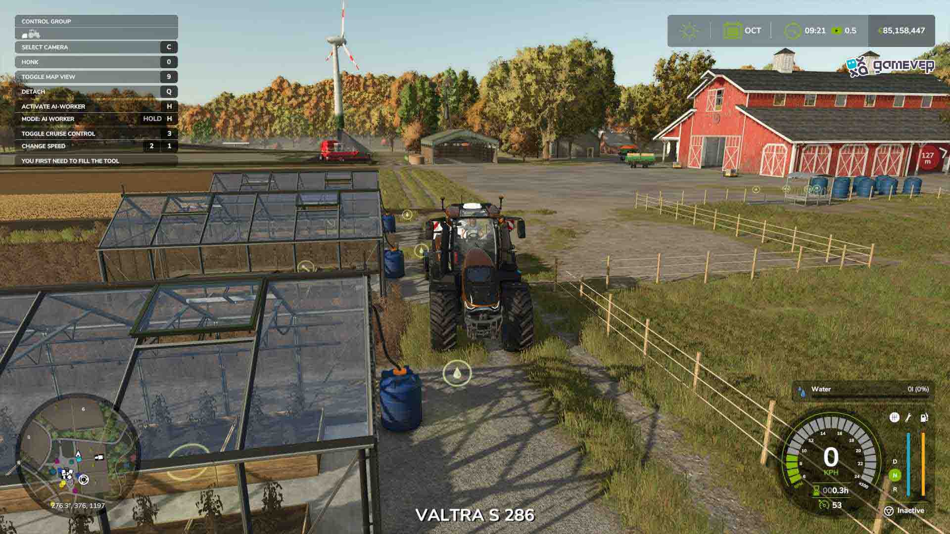 Descarga agua donde se necesite en Farming Simulator 25.