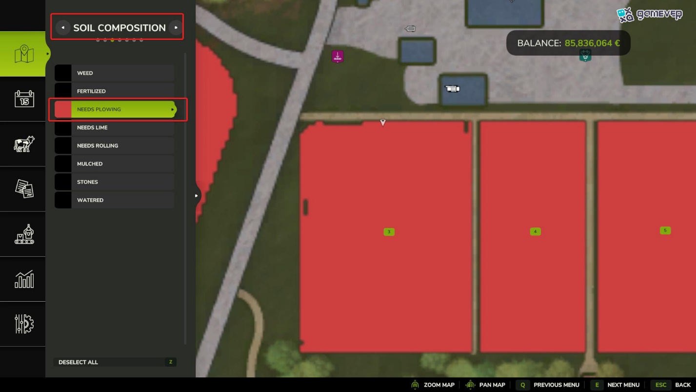 Verifica si tu campo necesita ser arado en Farming Simulator 25.