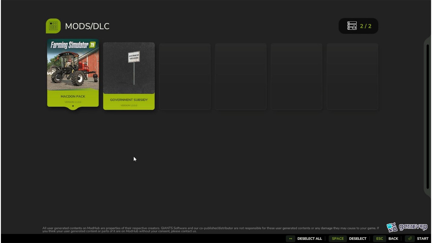 Descarga y activa el mod de subsidio para obtener fondos adicionales en Farming Simulator 25.