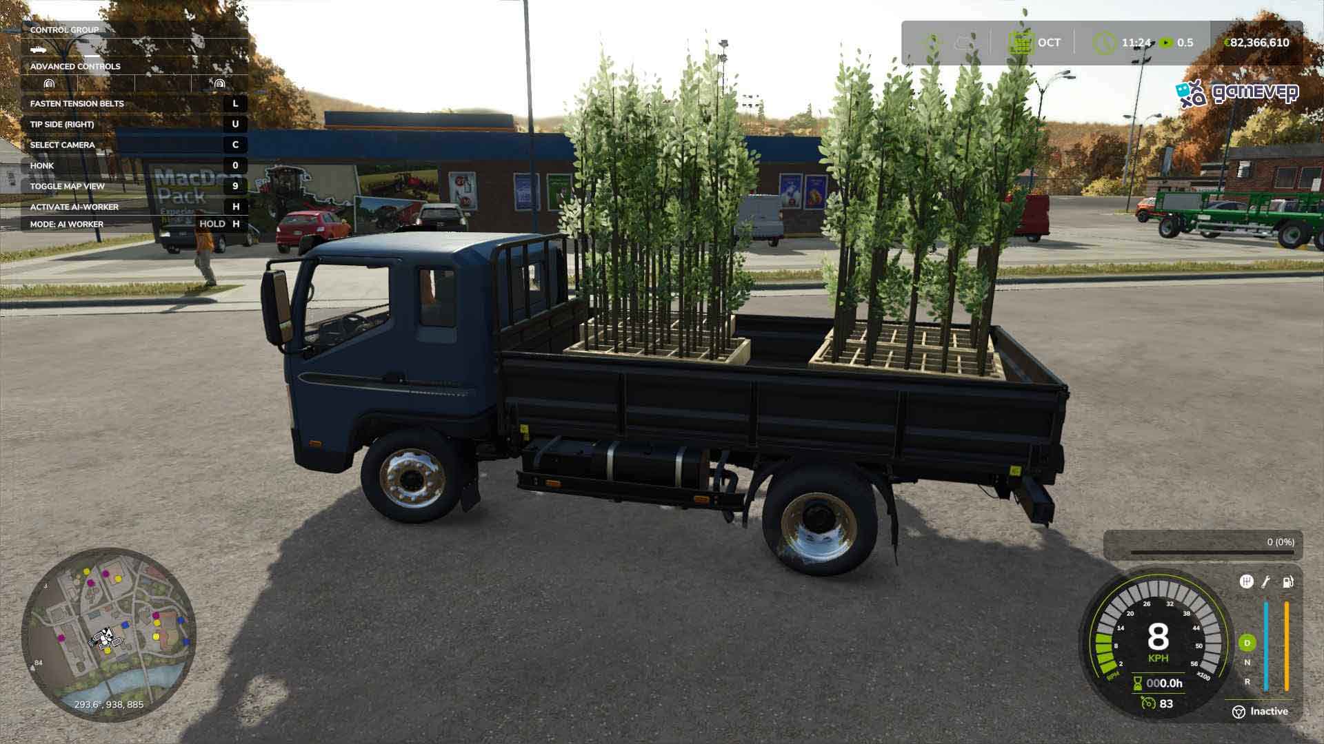 Conduce hacia el sitio de plantación en Farming Simulator 25