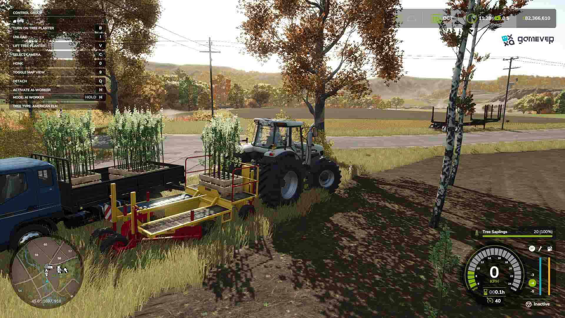 Llena la plantadora con plantones en Farming Simulator 25