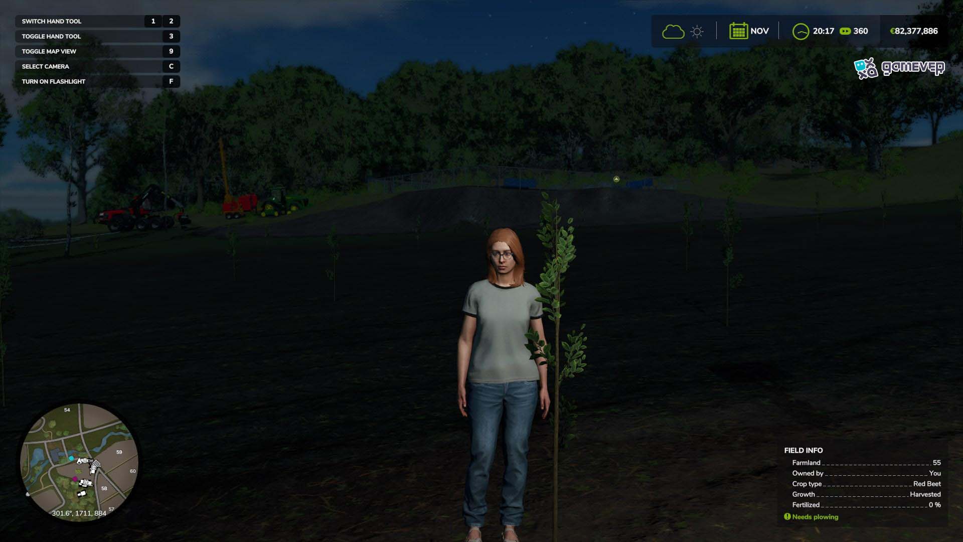 Observa cómo crecen tus plantones con el tiempo en Farming Simulator 25