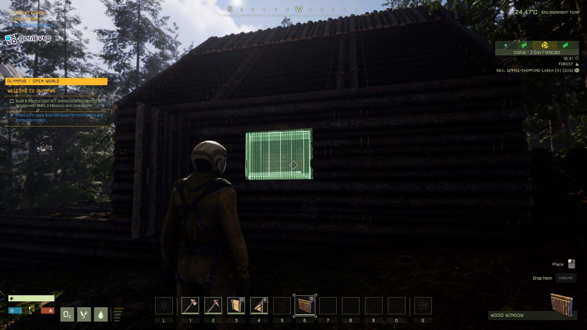 Coloca ventanas para tener una vista desde tu base