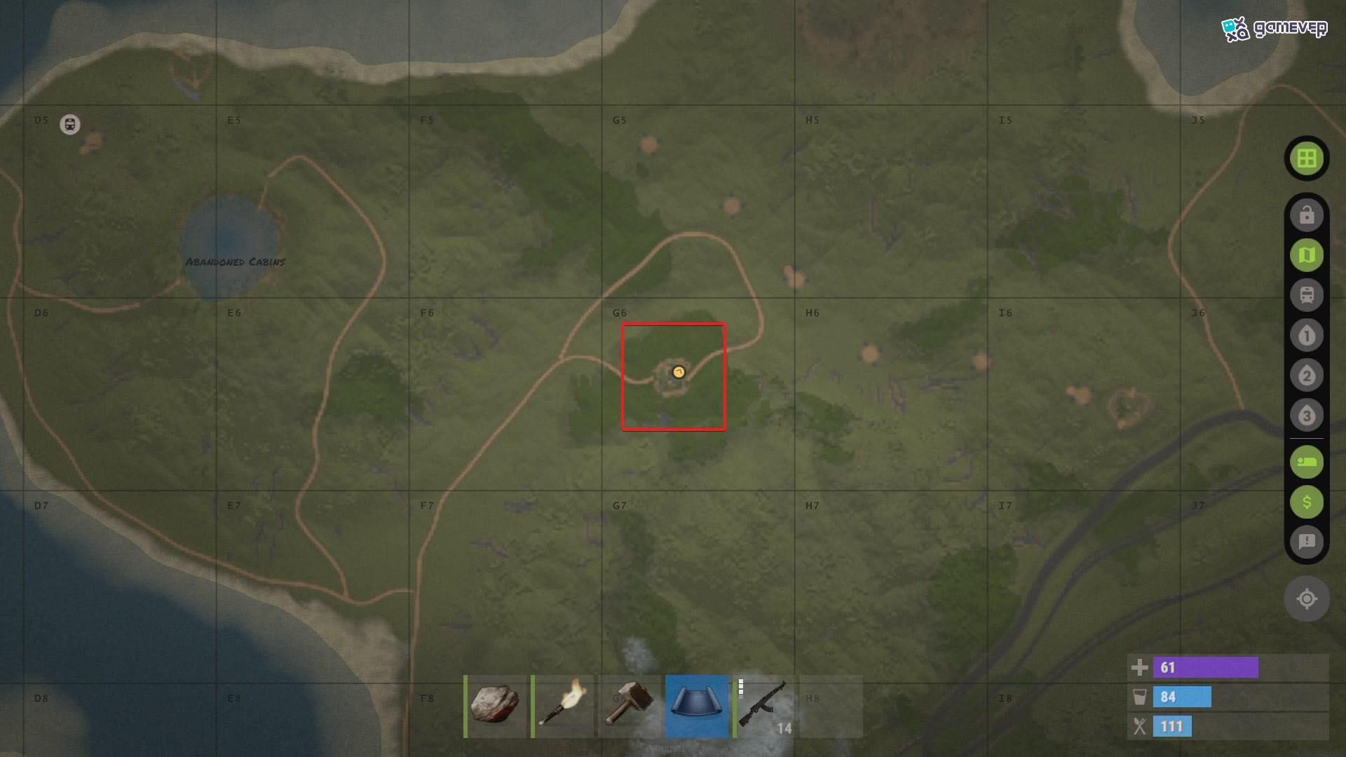 Localiza al Vendedor del Pozo de Agua en Rust