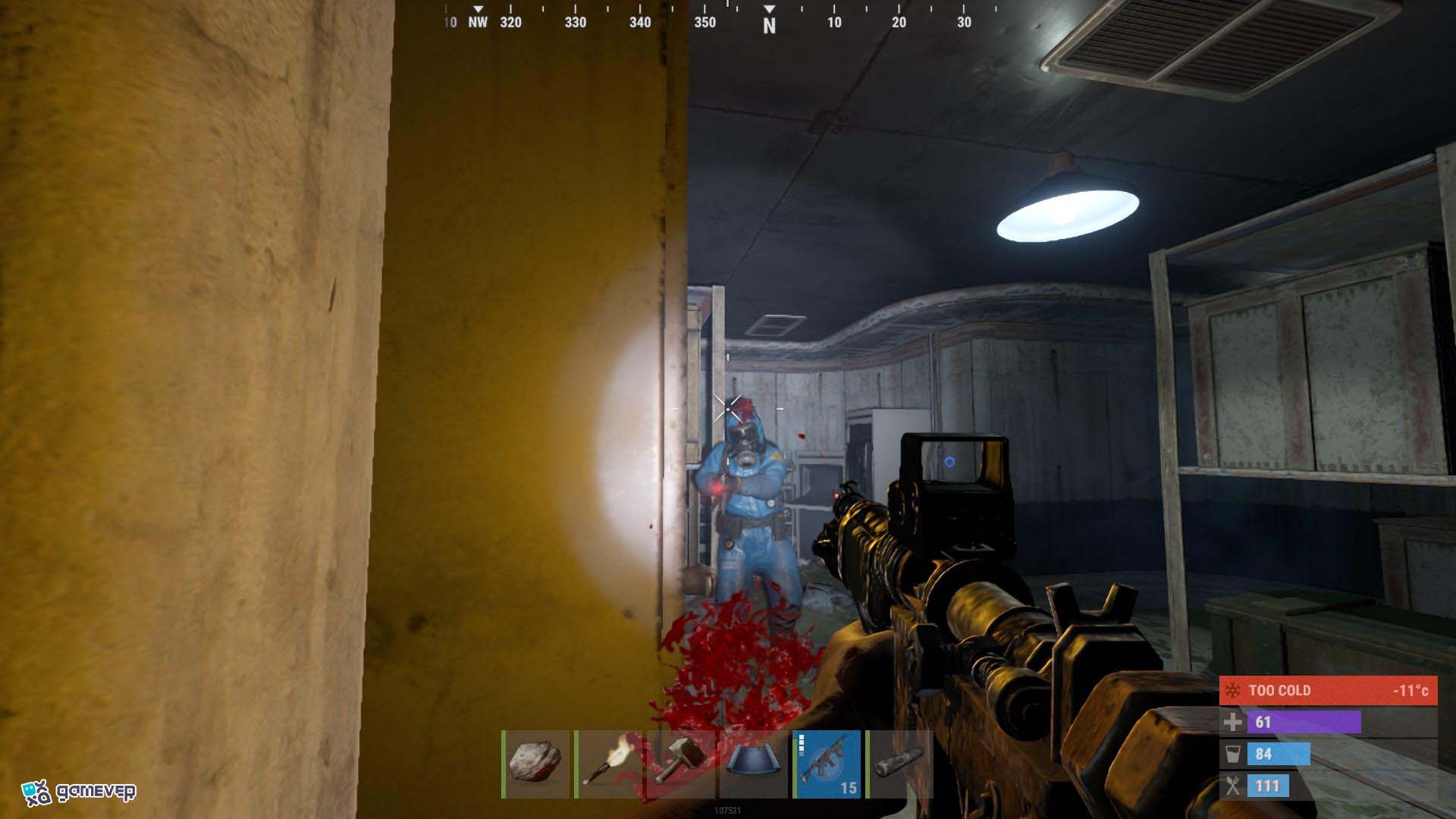 Coloca una linterna para incursiones nocturnas en Rust.