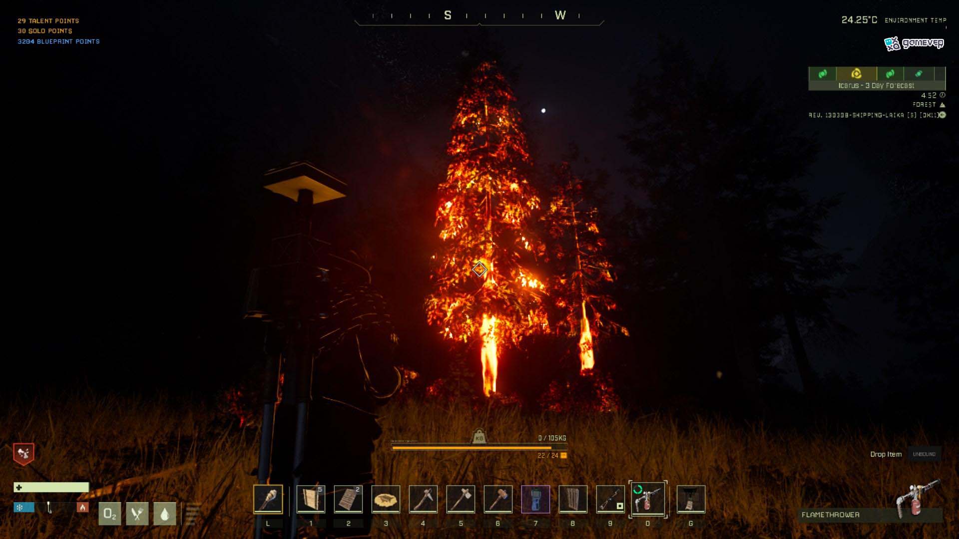 Transforma el paisaje con el lanzallamas en la actualización de Icarus.