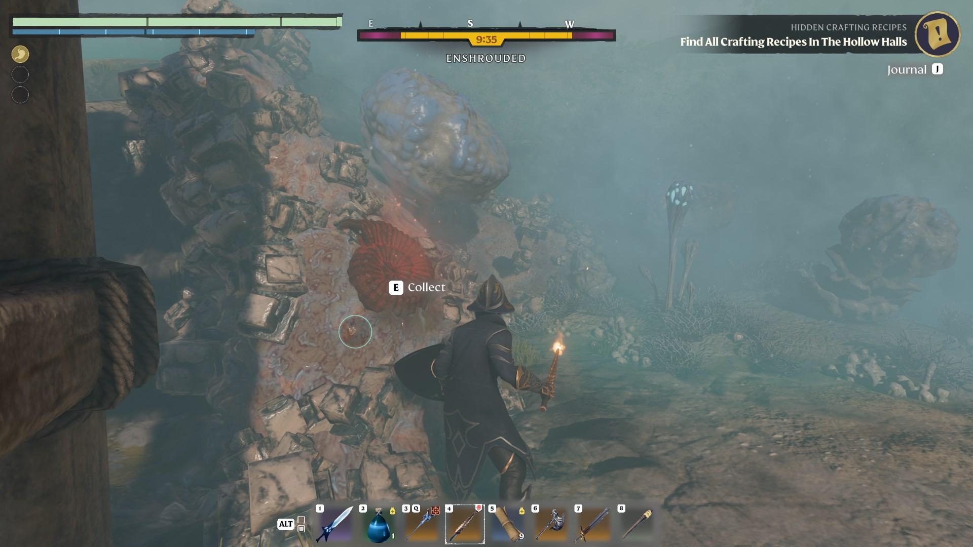 Znajdź Wielką Skamieniałość Amonitu na skale w Enshrouded Back to the Shroud Update