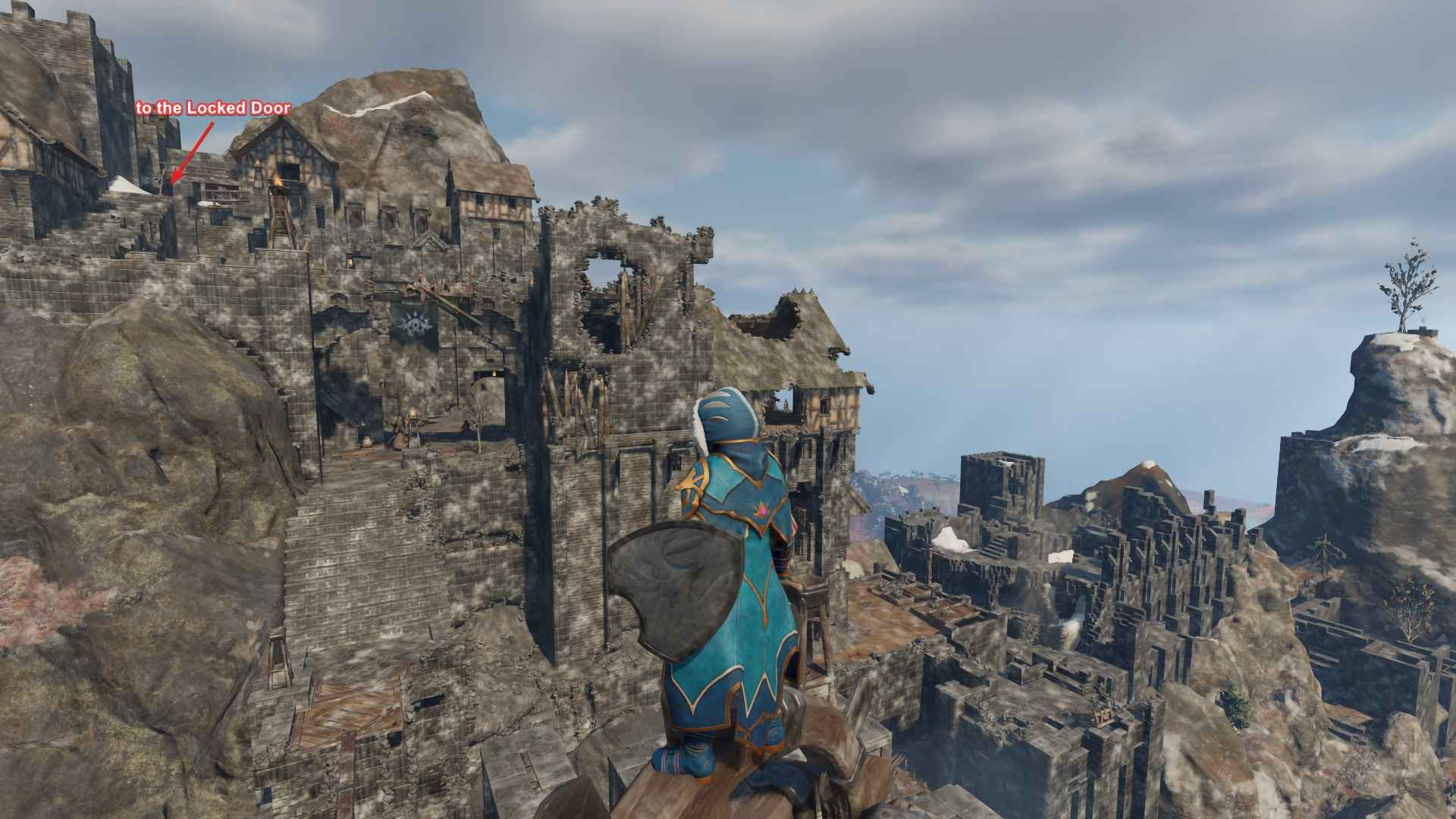 Zbadaj szczyt ostatniej wieży, aby znaleźć ósmy i ostatni element w aktualizacji Enshrouded Souls of the Frozen Frontier.