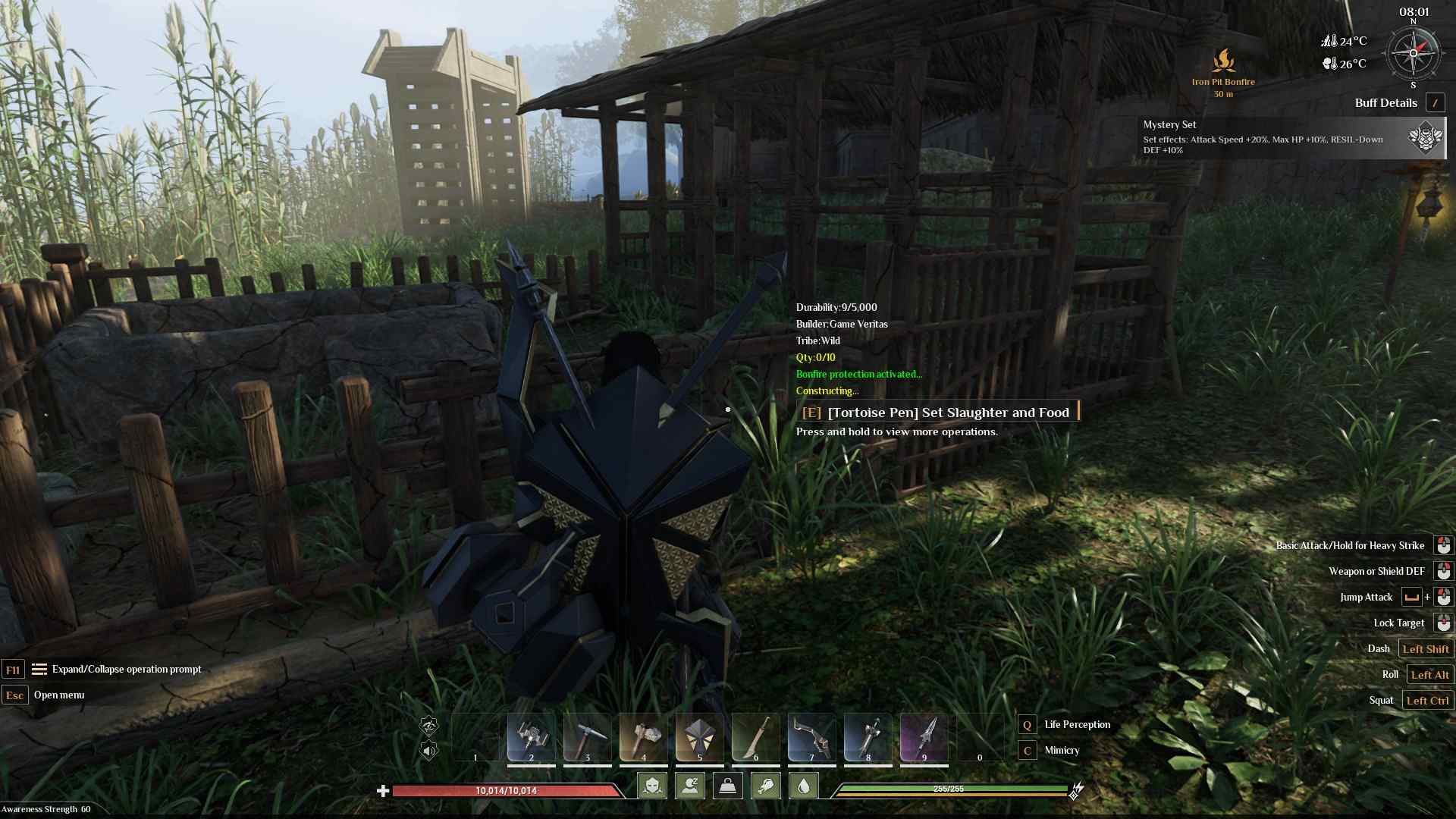Place food in the pen to keep your tortoise happy in Soulmask Wild Ride Update