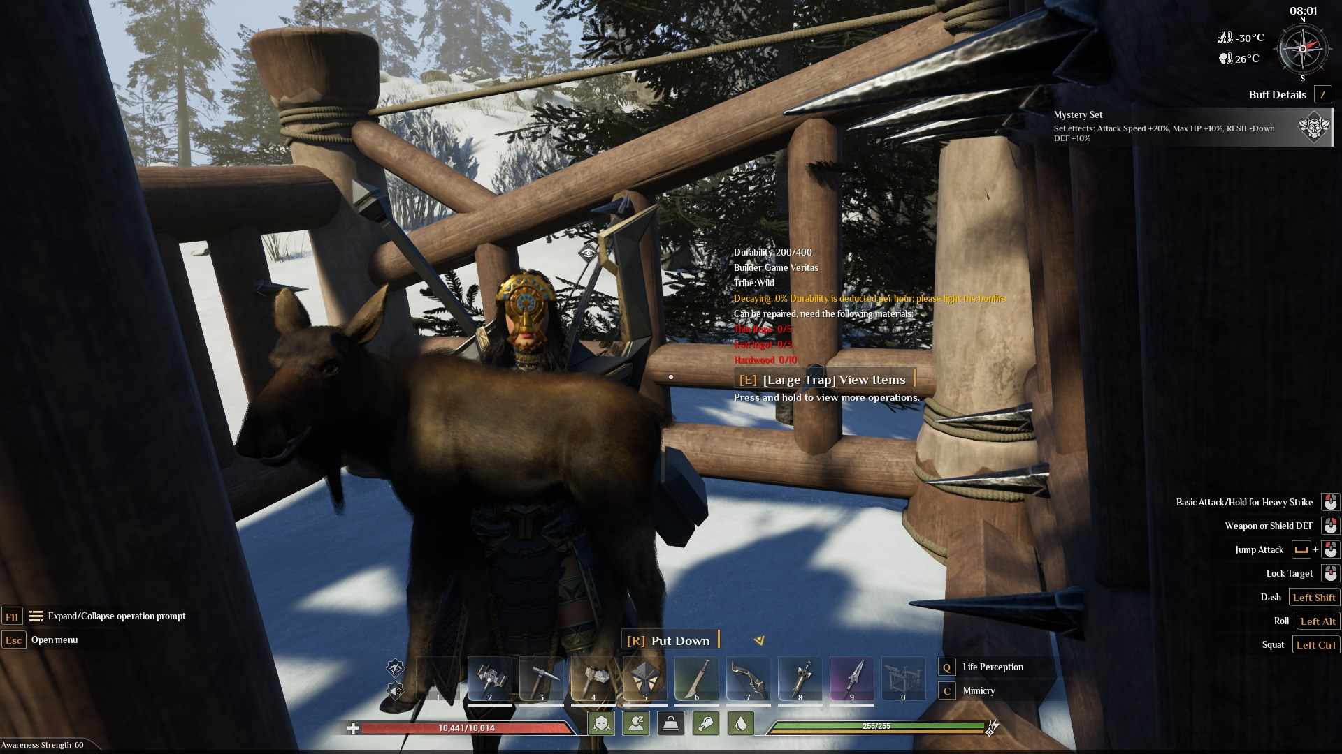 Fange den Elch erfolgreich und bereite dich darauf vor, ihn im Soulmask Wild Ride Update zu transportieren.