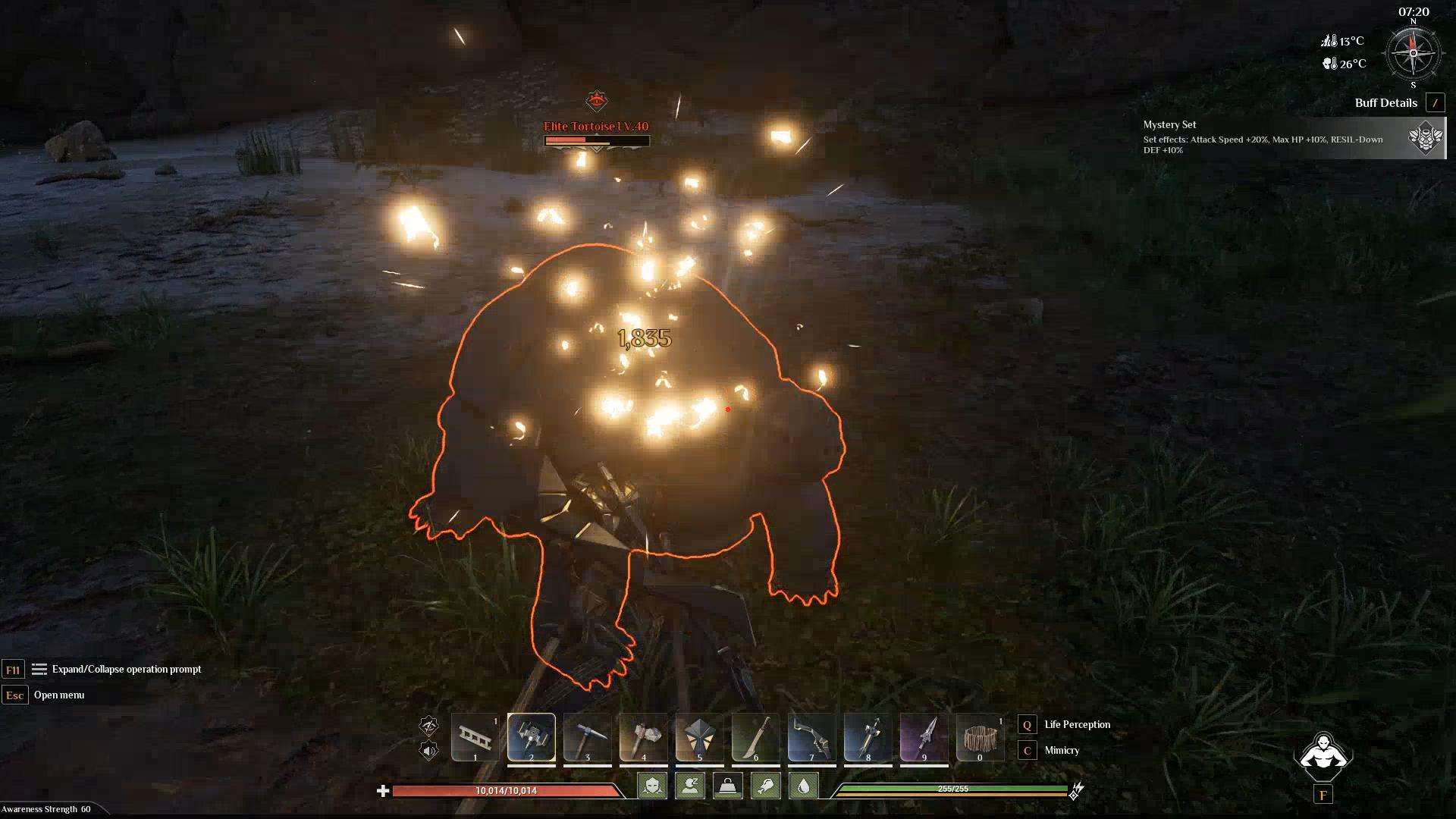 Dodge the spinning attack when the Tortoise flips onto its back