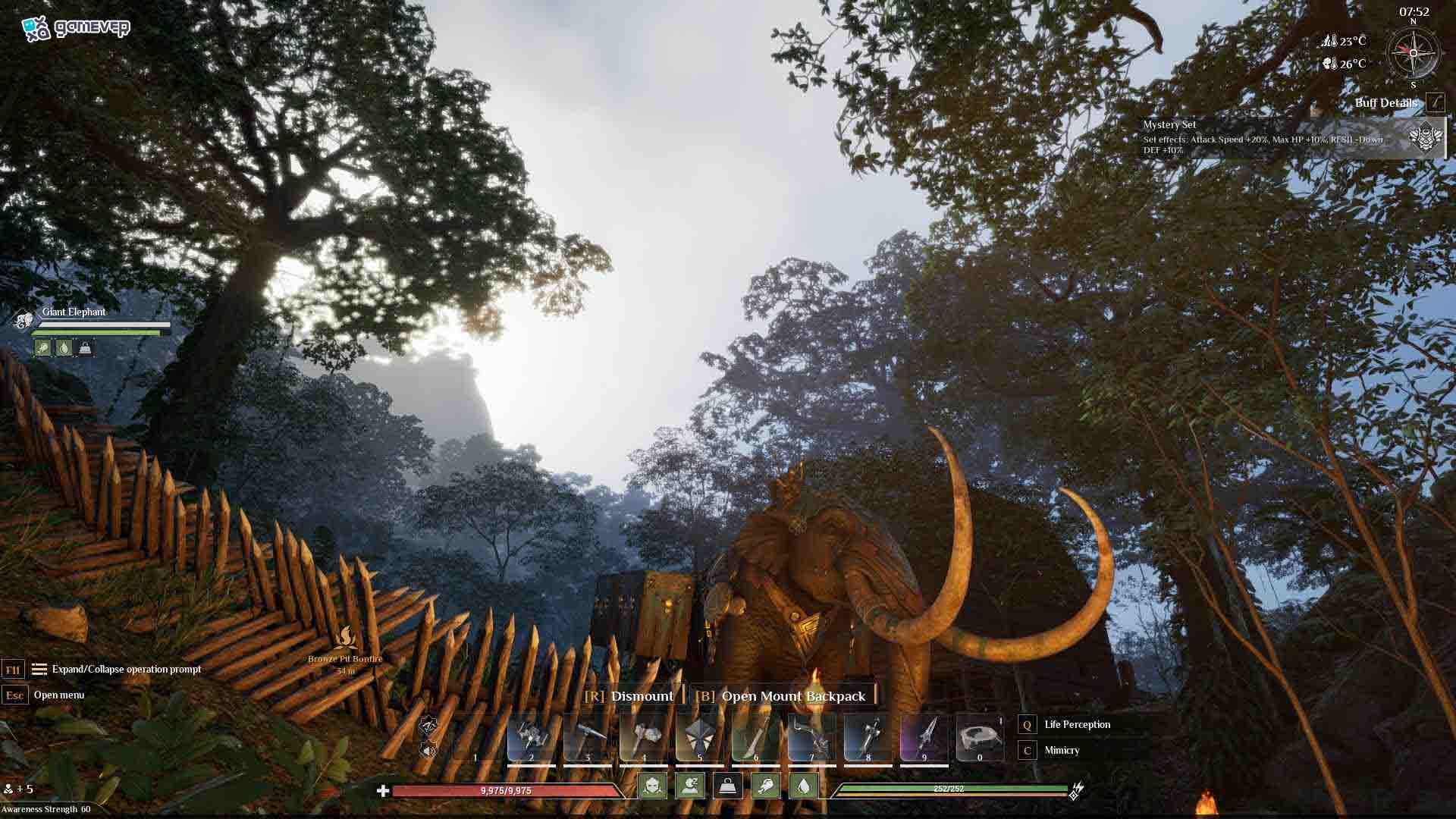 Equipa a tu elefante con una silla con plataforma en Soulmask Wild Ride Update