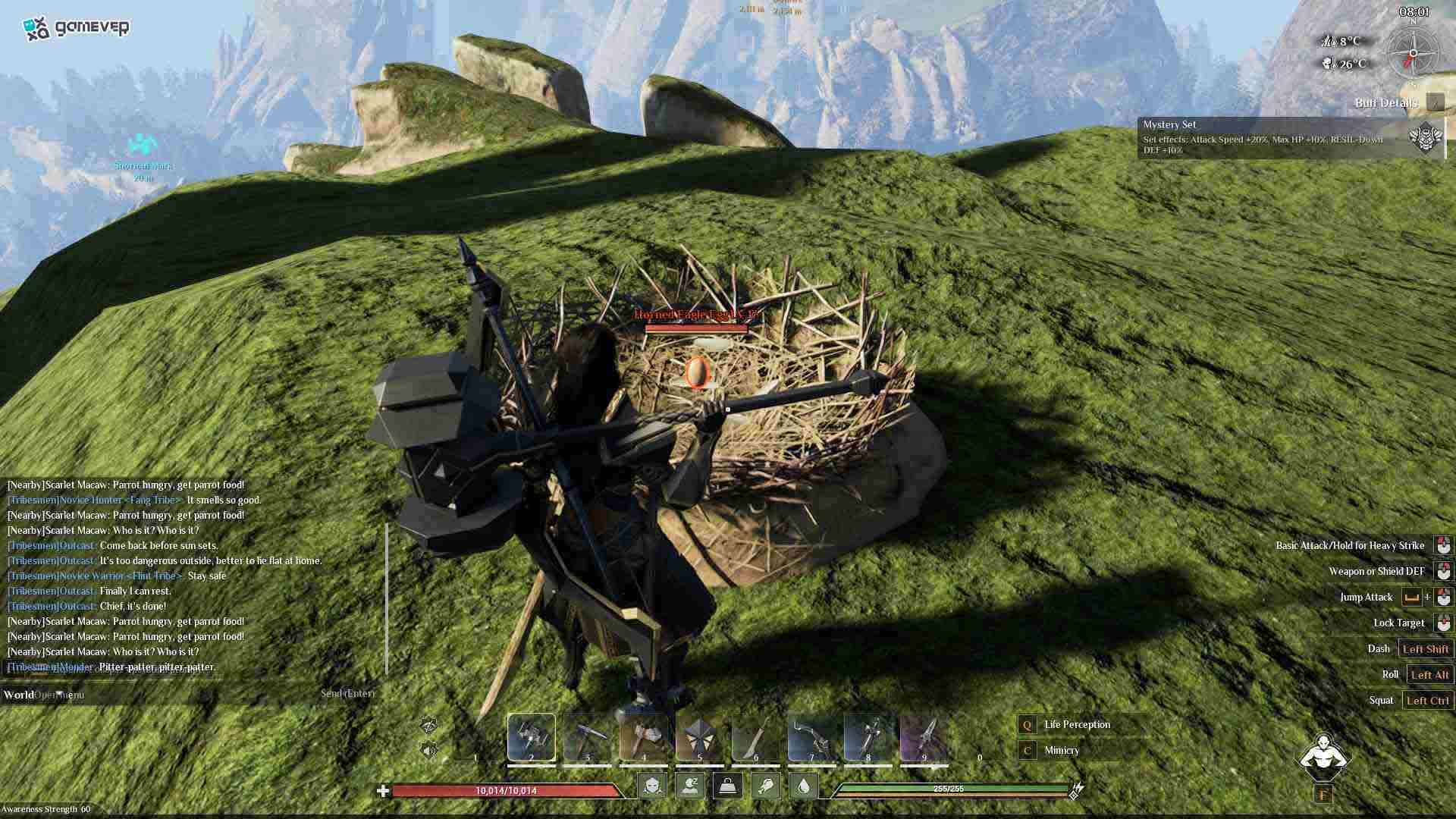 Transporta el huevo de vuelta a tu base