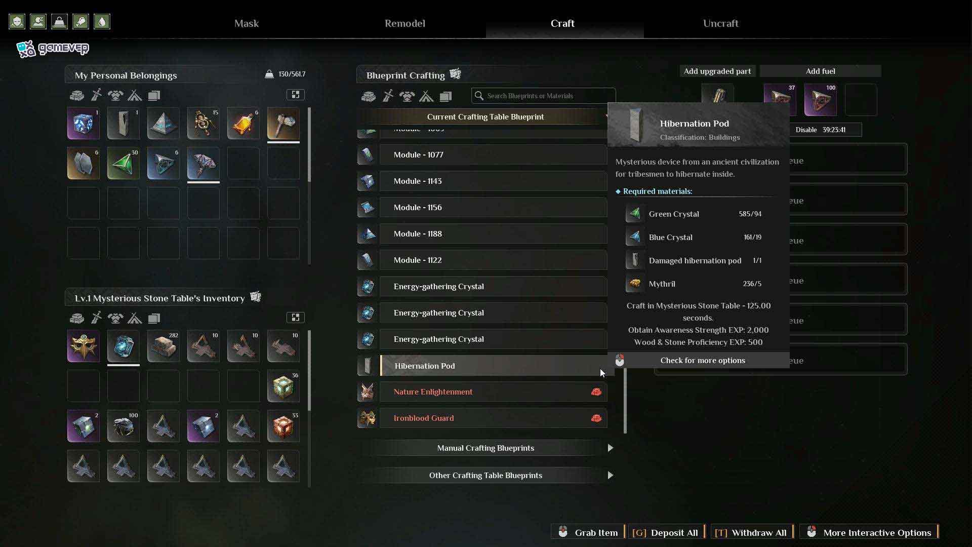 Reúne Mythril de cofres del tesoro en mazmorras en la actualización Soulmask Wild Ride