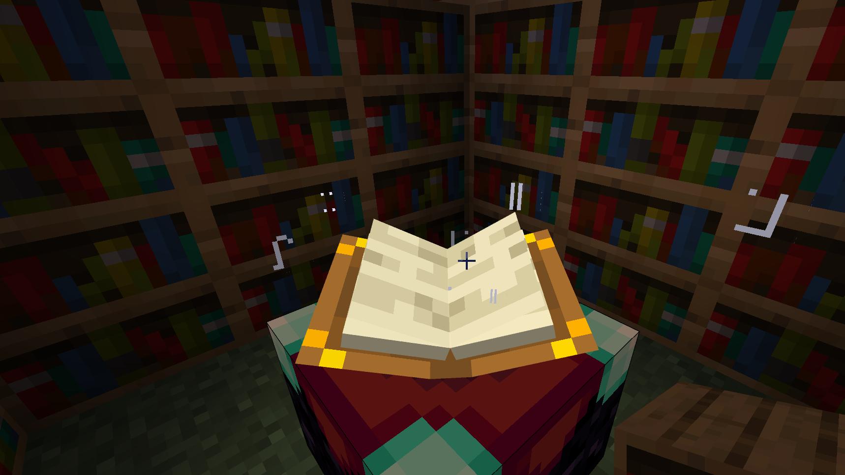 Surround your table with bookshelves to unlock higher-level enchantments