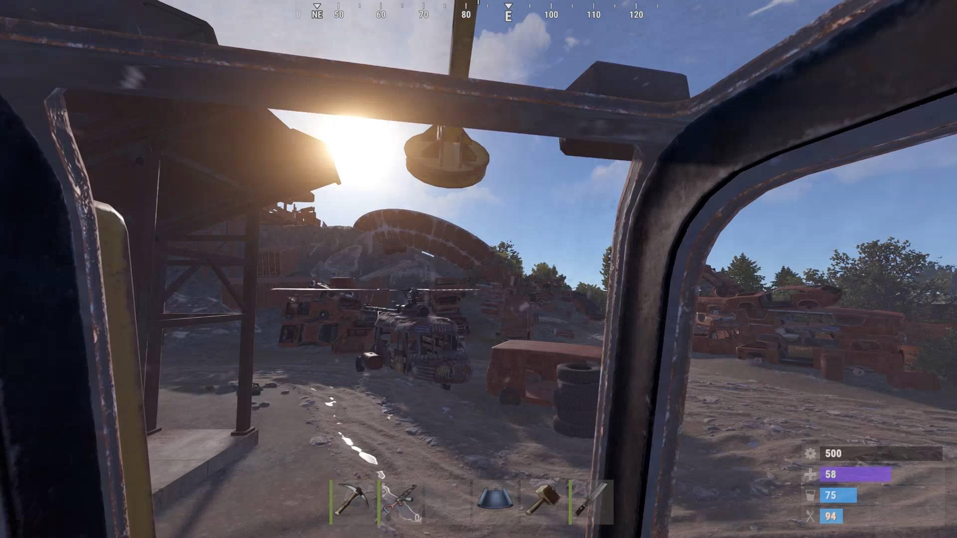Power off the helicopter to prepare it for dismantling