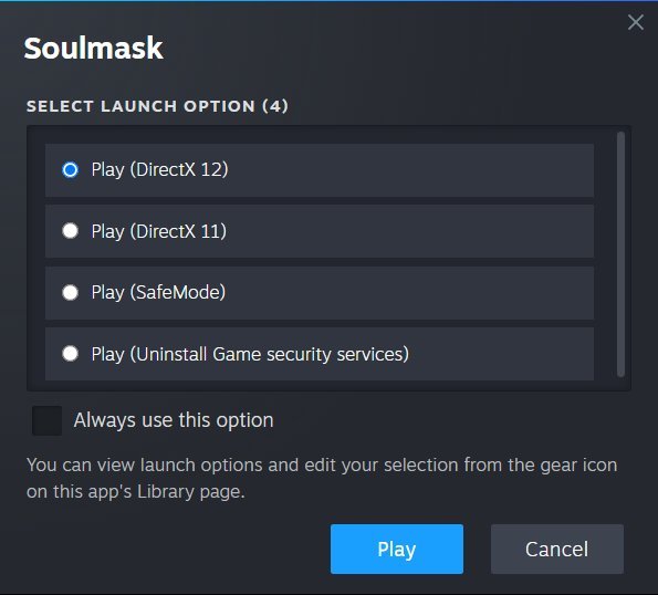 Ändere die Startoptionen in Steam, um die Kompatibilität mit Soulmask zu verbessern.
