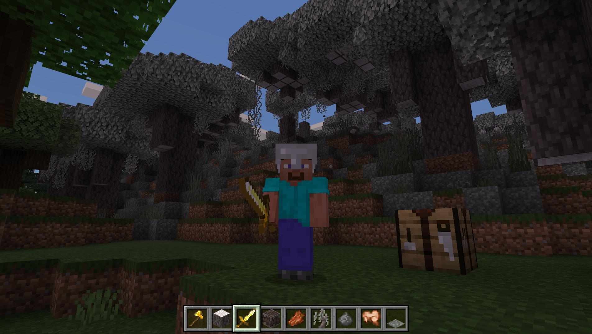 Odkryj Blady Wiszący Mech w biomie Pale Garden w grze Minecraft