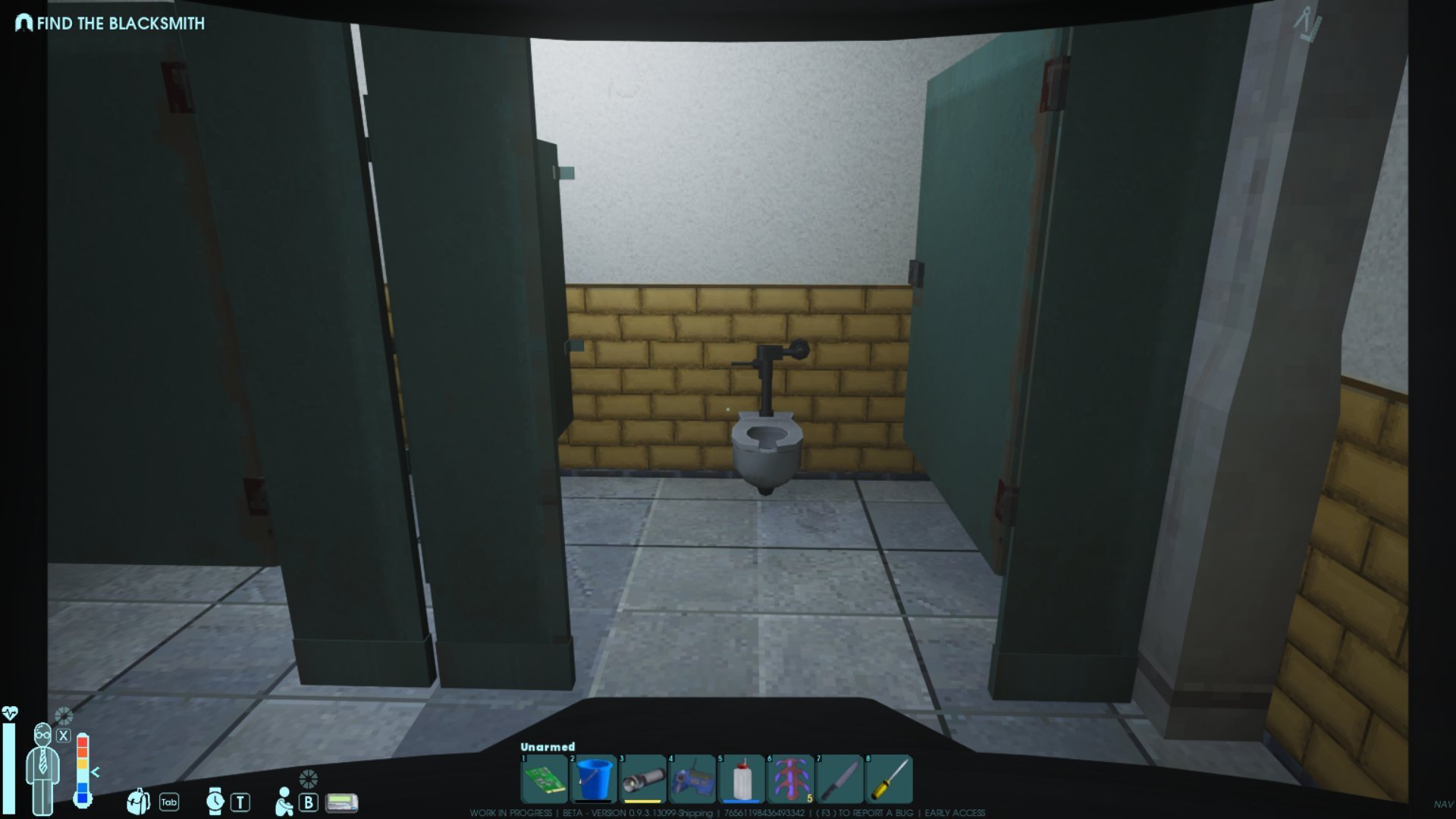 Use the bathroom minigame to speed up the process