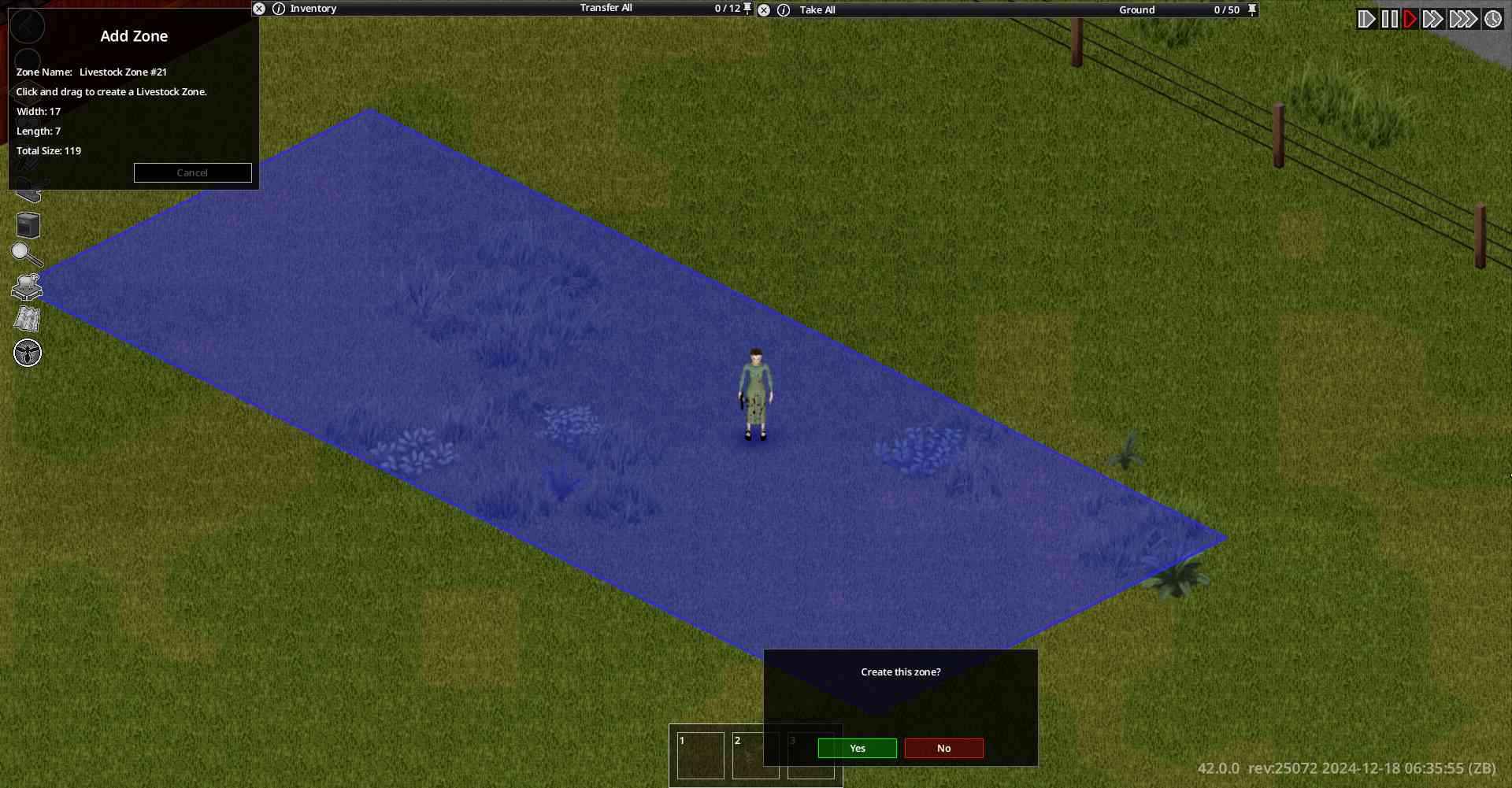 Set up a livestock zone to house your animals in Project Zomboid 