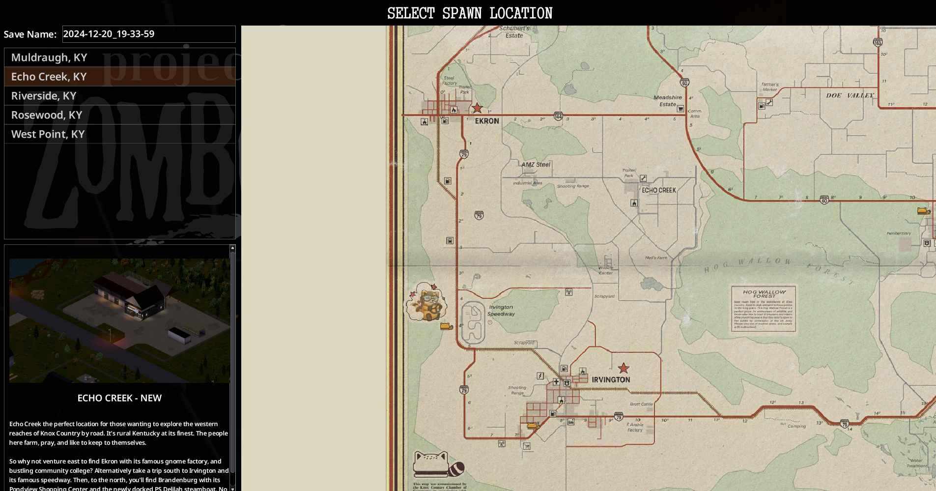 Erkunde die friedlichen Bauernhöfe von Echo Creek in Project Zomboid.