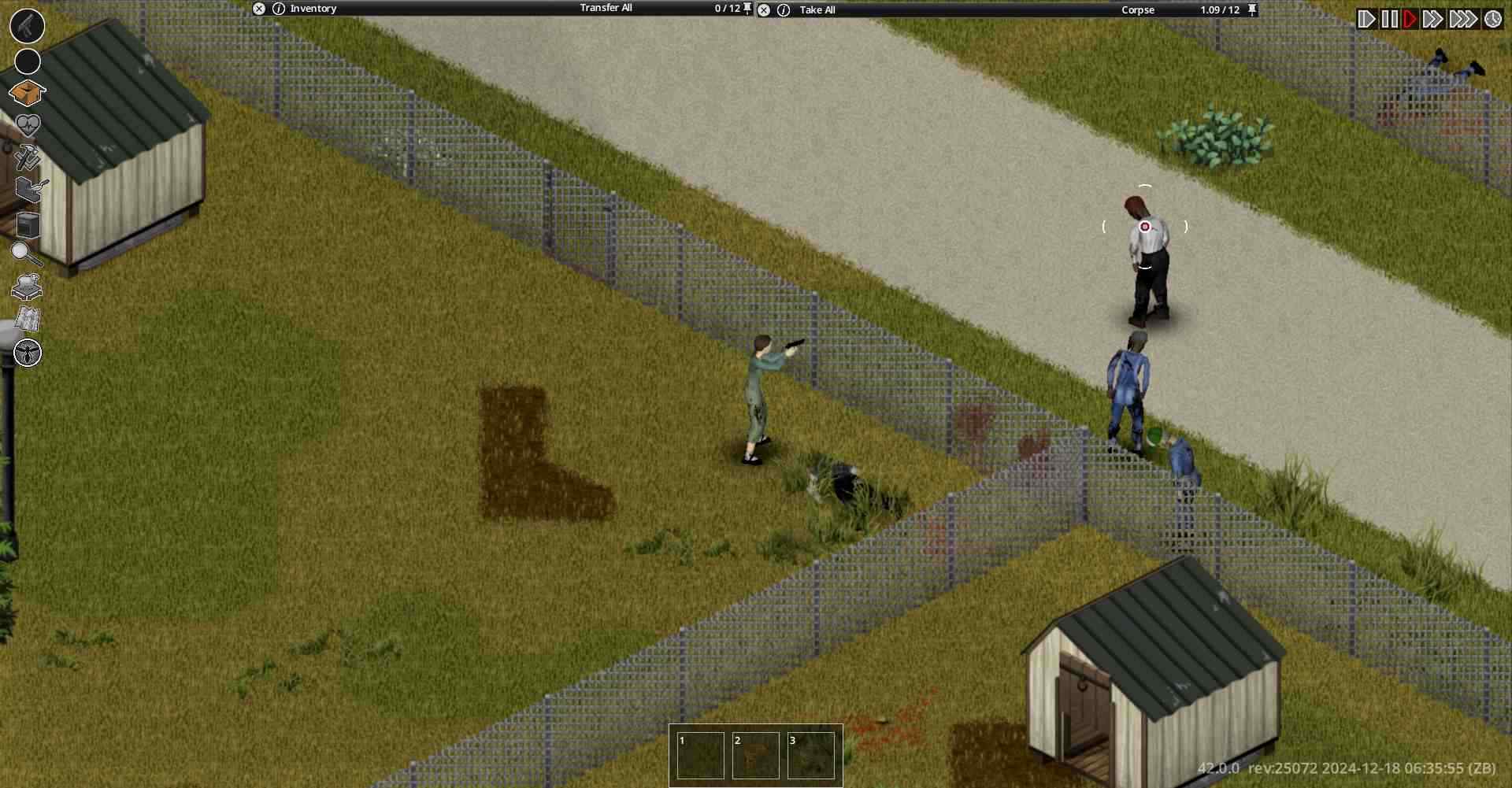 Nutze Zäune und Mauern, um Zombiehorden zu umgehen.
