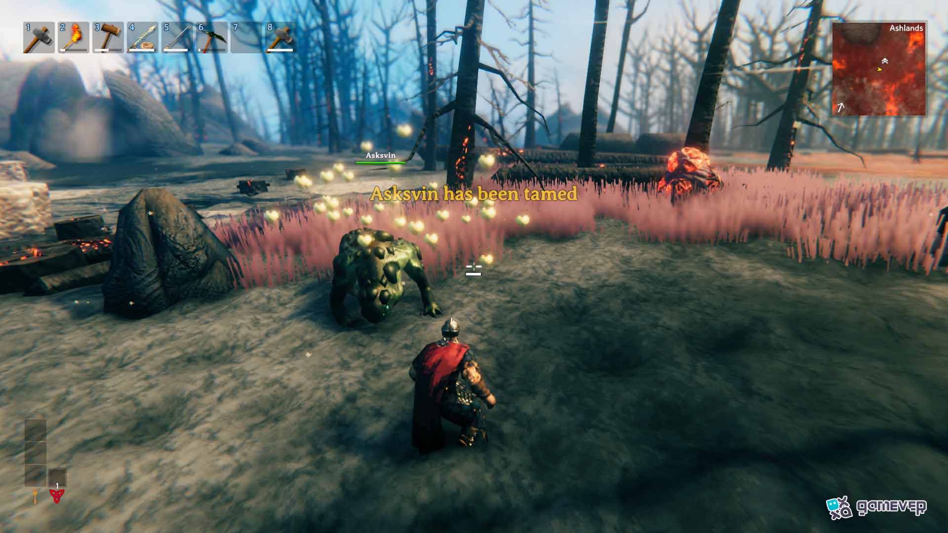 Explora las Ashlands de manera segura con tu Asksvin domesticado
