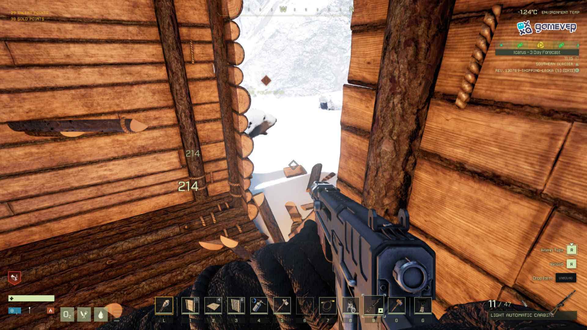 Permanece en silencio dentro de tu base para evitar alertar a las criaturas cercanas