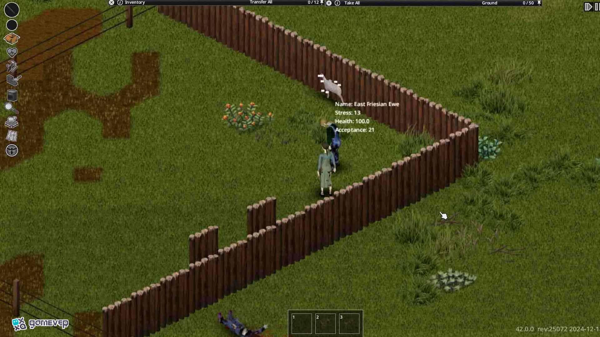Defiende tu granja de las hordas de zombis con cercas y alarmas.