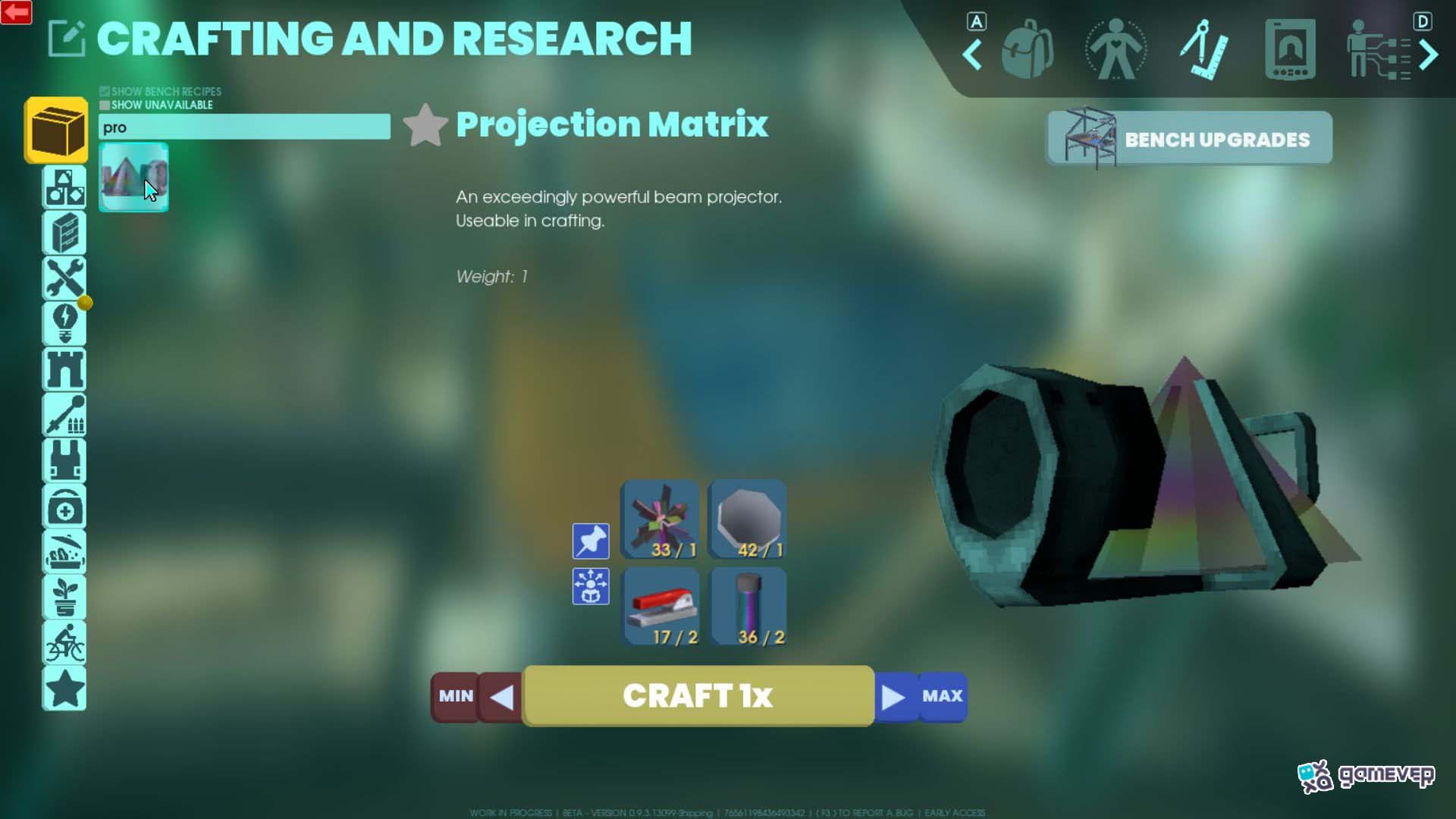 Usa la Matriz de Proyección para fabricar herramientas avanzadas y continuar progresando en Factor Abiótico