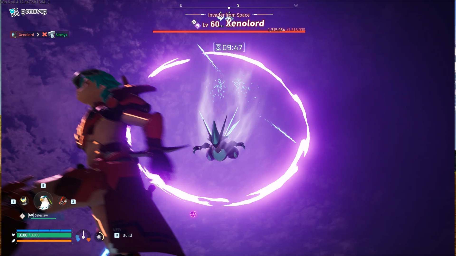 Esquiva los ataques láser de Xenolord usando Pals voladores.