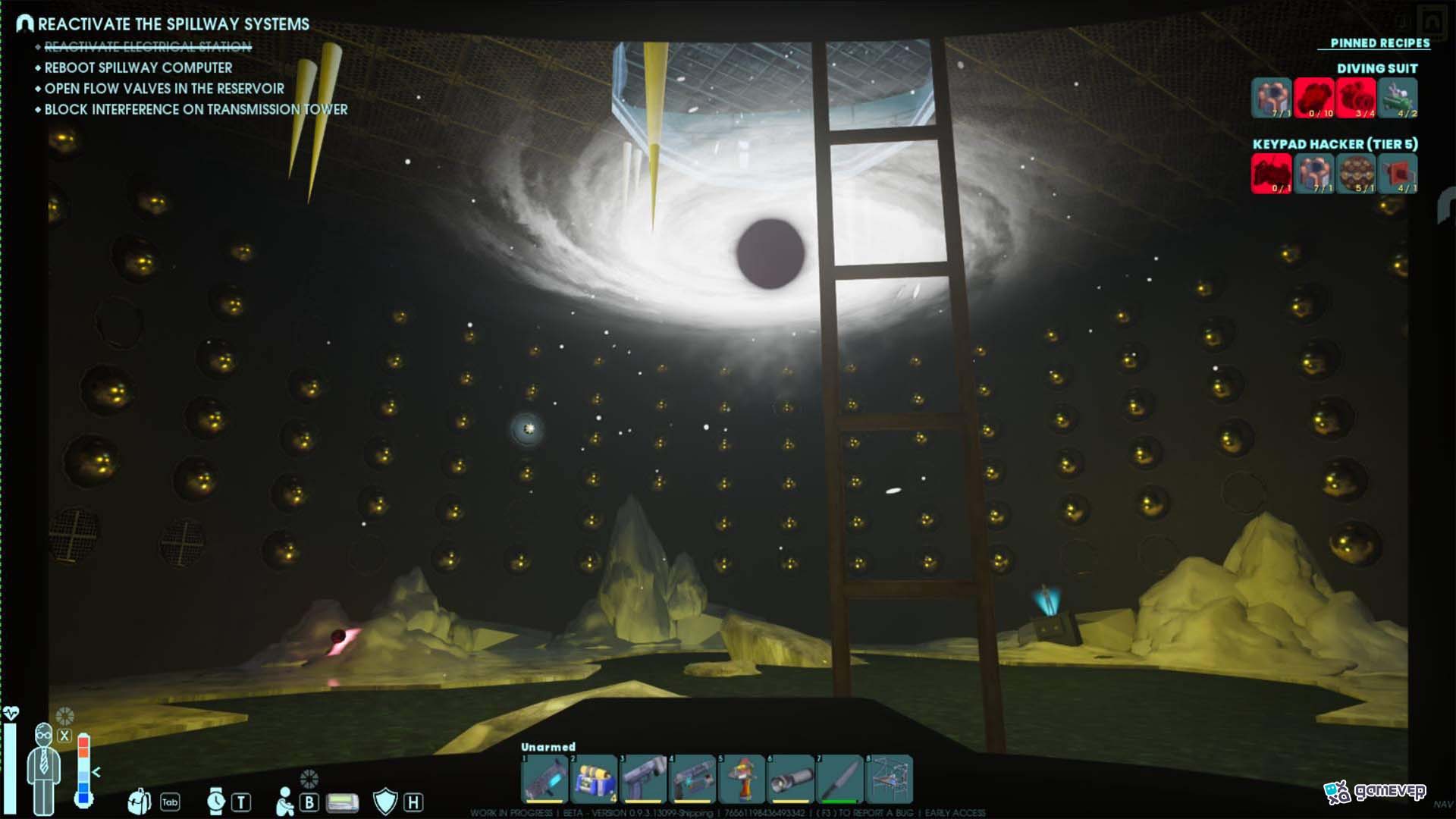 Entra al portal Voussoir desde el interior del Neutrino Detector.