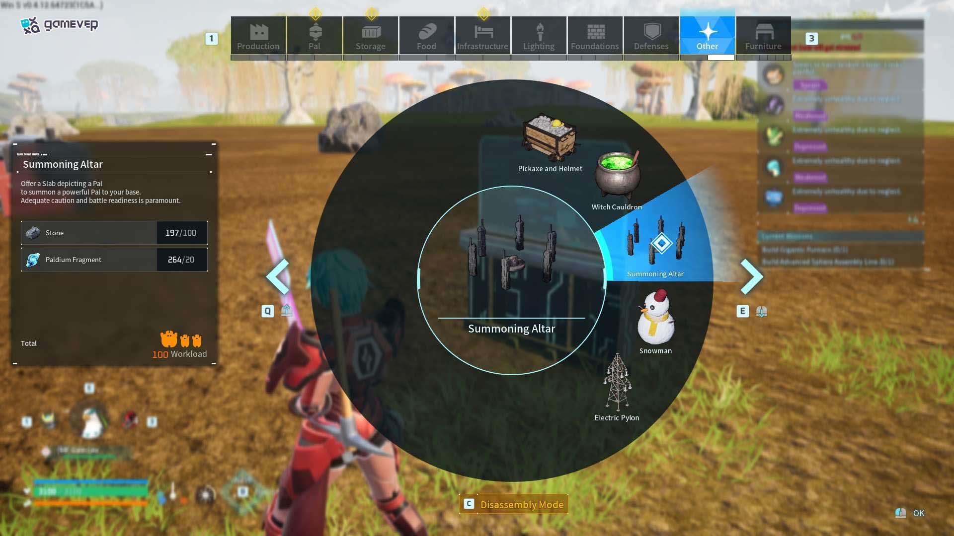 Configura el Altar de Invocación en tu base antes de invocar a Xenolord.