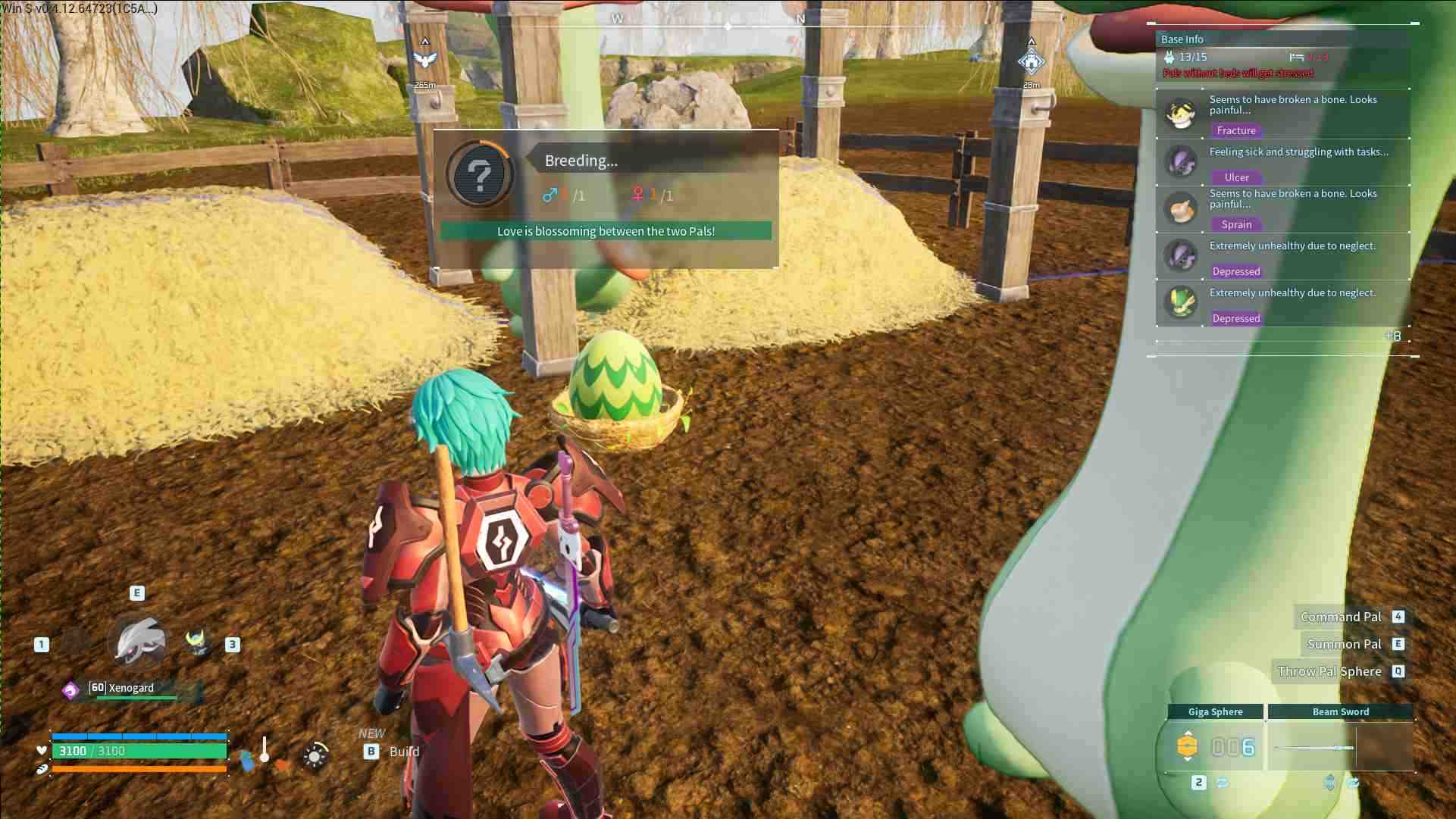 Beobachte, wie der Zuchtprozess in der Farm beginnt.