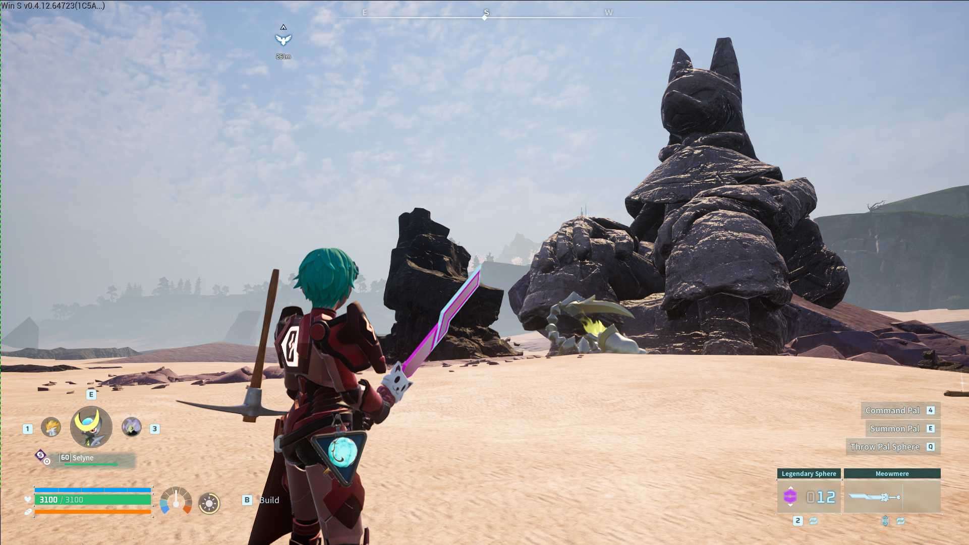 Suche nach Menasting Terra in der Nähe einer zerstörten Anubis-Statue auf Sakurajima