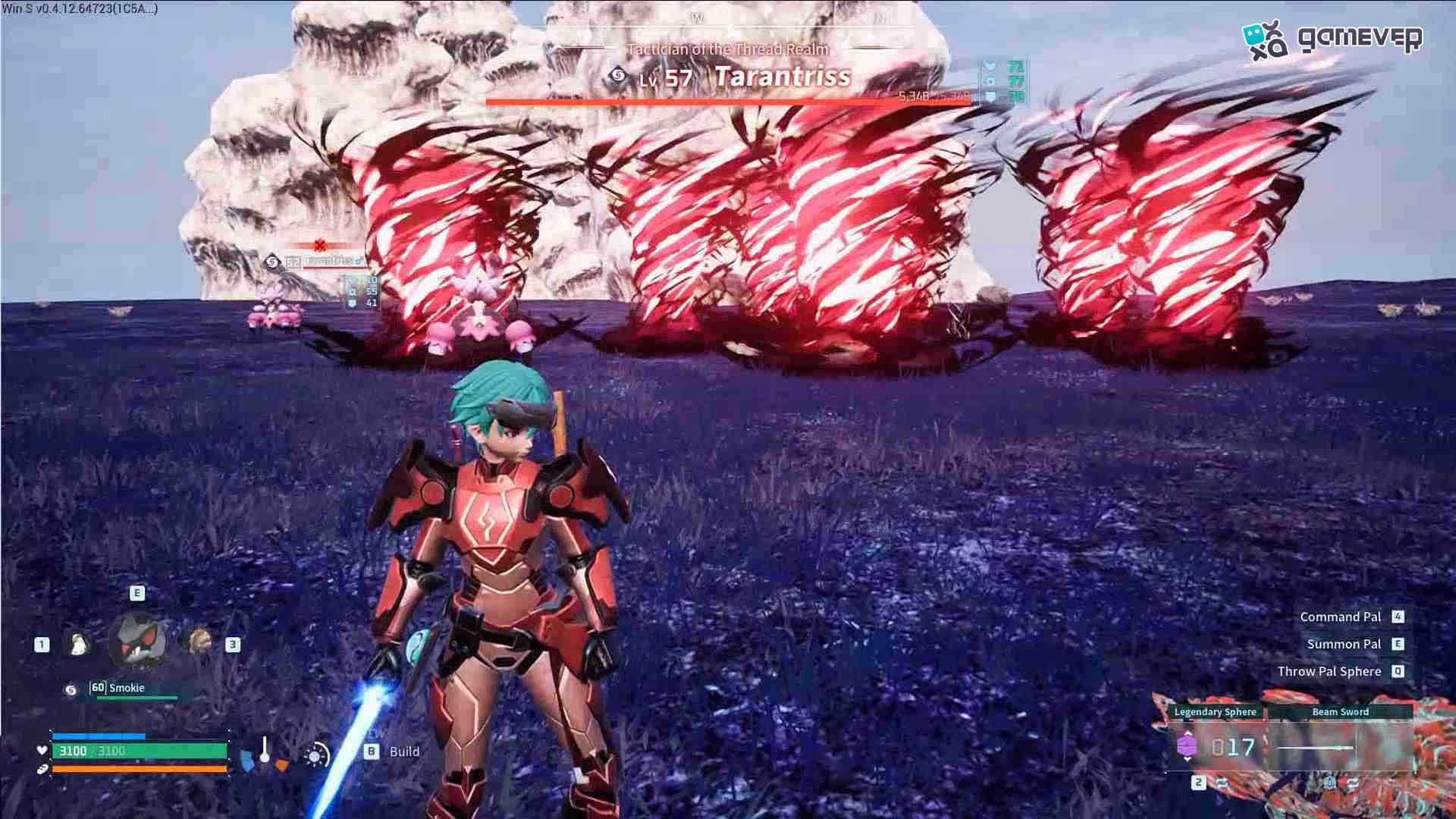 Usa Esferas Legendarias o Exóticas para capturar exitosamente a Tarantriss.